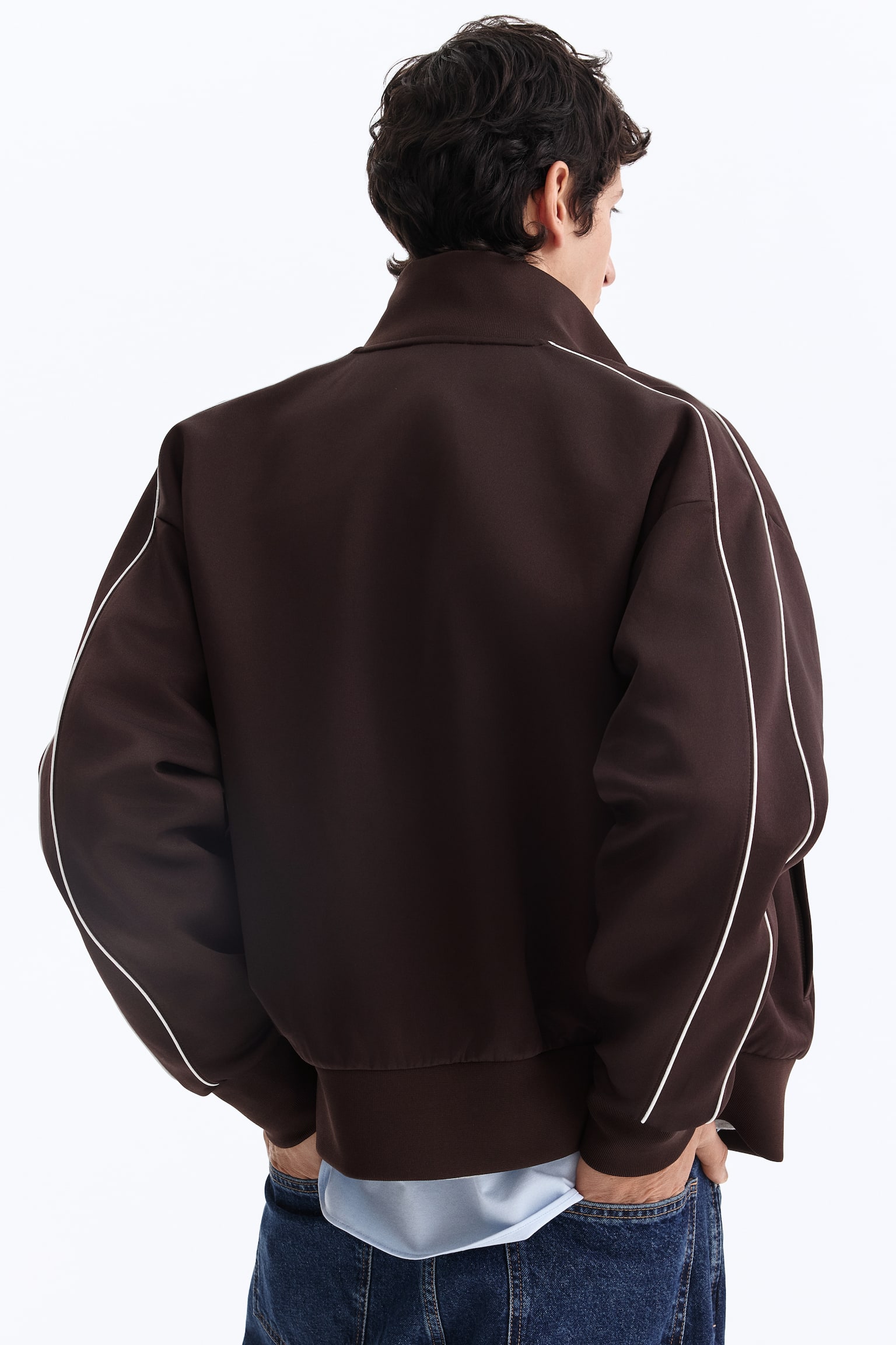 Veste de survêtement Loose Fit - Marron foncé/Noir - 4