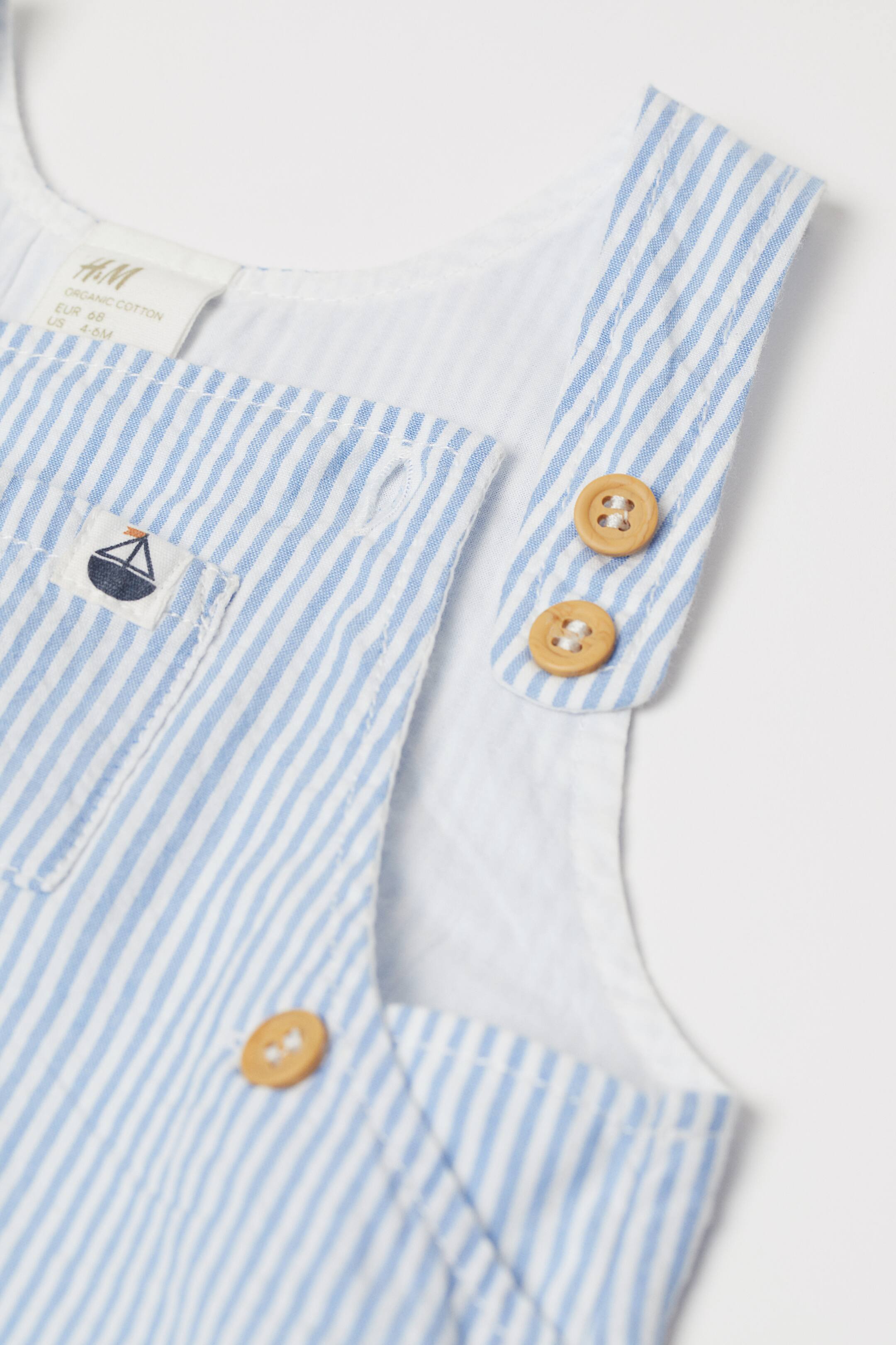 Agrandir l'image: Salopette short en seersucker - Bleu clair/blanc/rayé - ENFANT | H&M FR 3