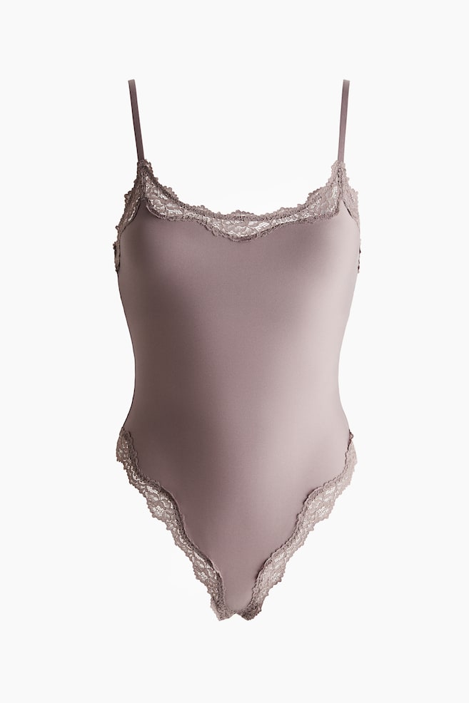 Body en microfibre avec bonnets paddés - Violet ancien - 1