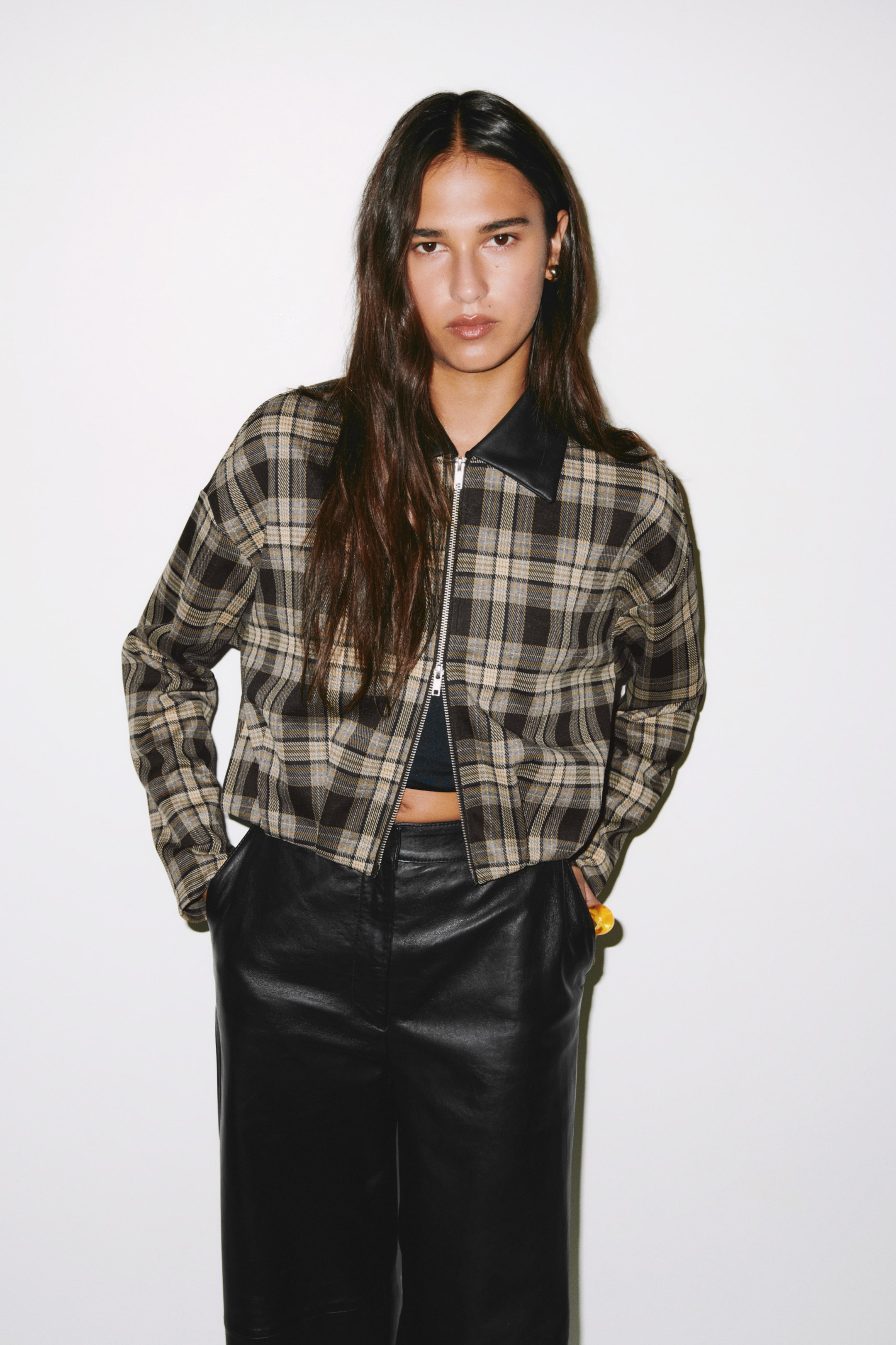 View larger image: Collared jacket - Beige/Checked - Ladies | H&M IN 2