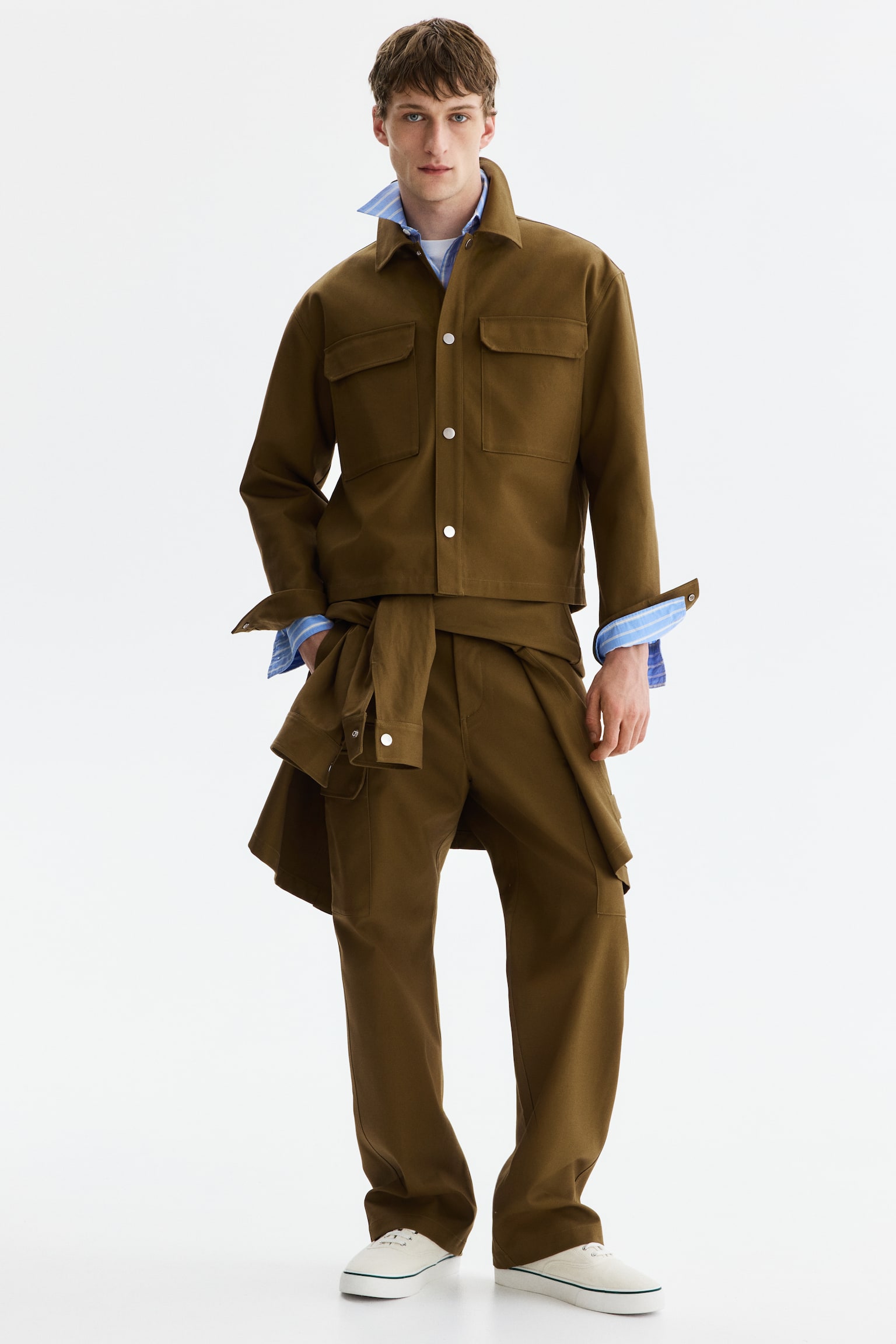 Relaxed Fit Cargo trousers - Brown - 1