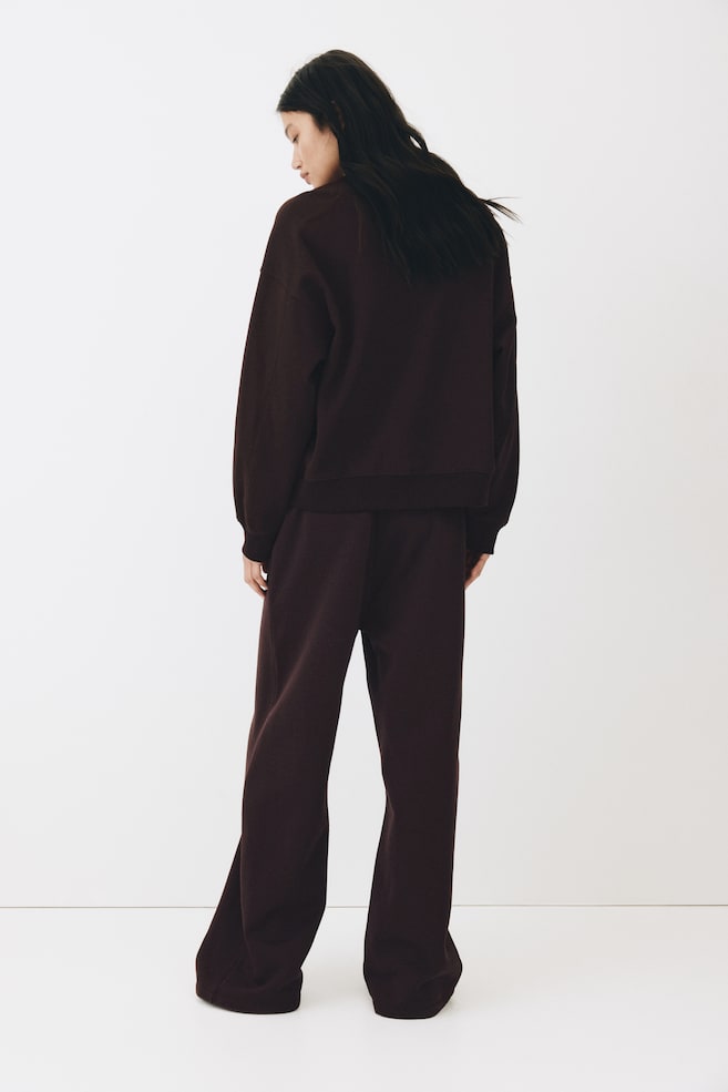 Sweatshirt with Printed Motif-Plum purple - 3