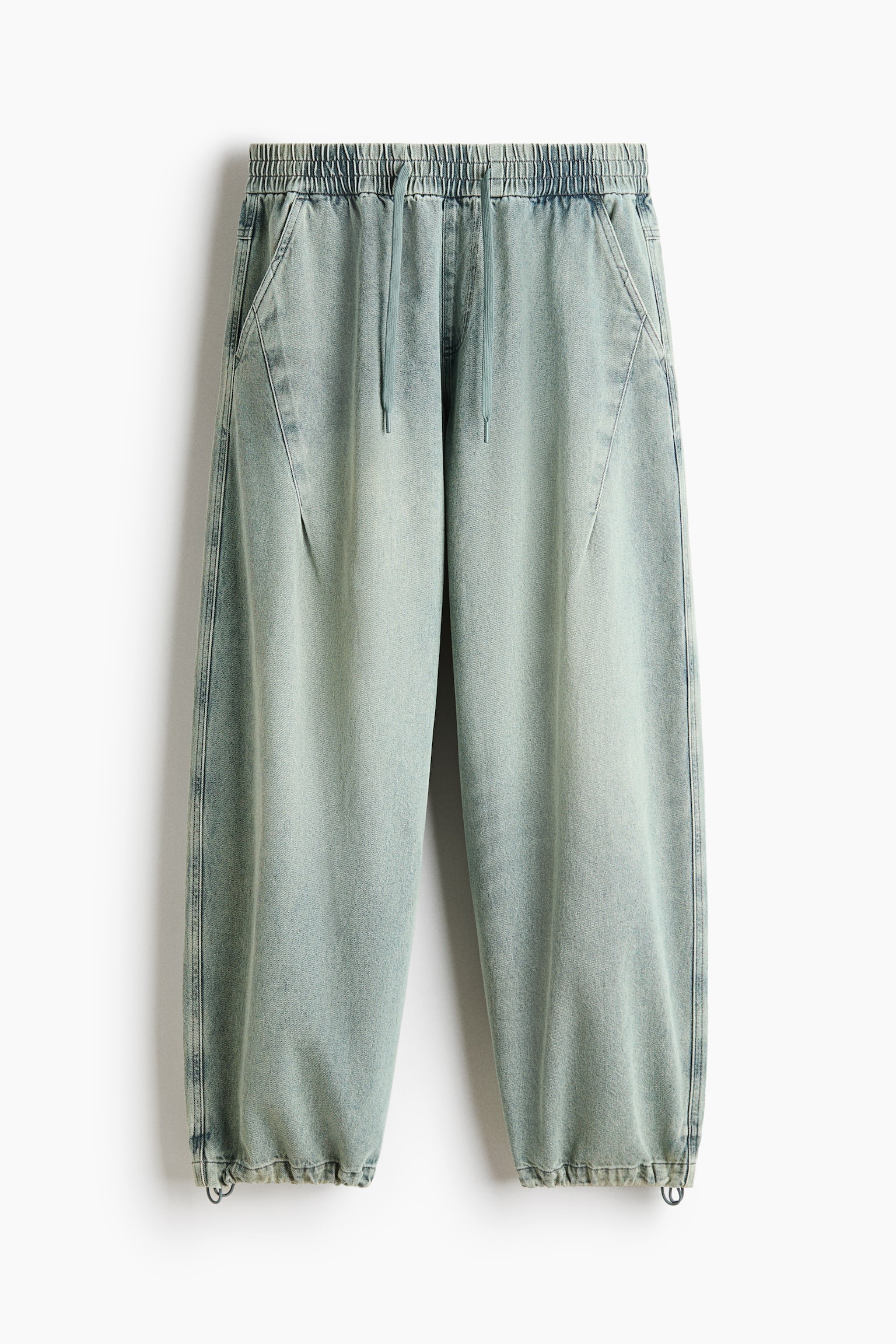 Loose Fit Balloon-leg jeans - Washed denim grey/Dark denim blue - 1