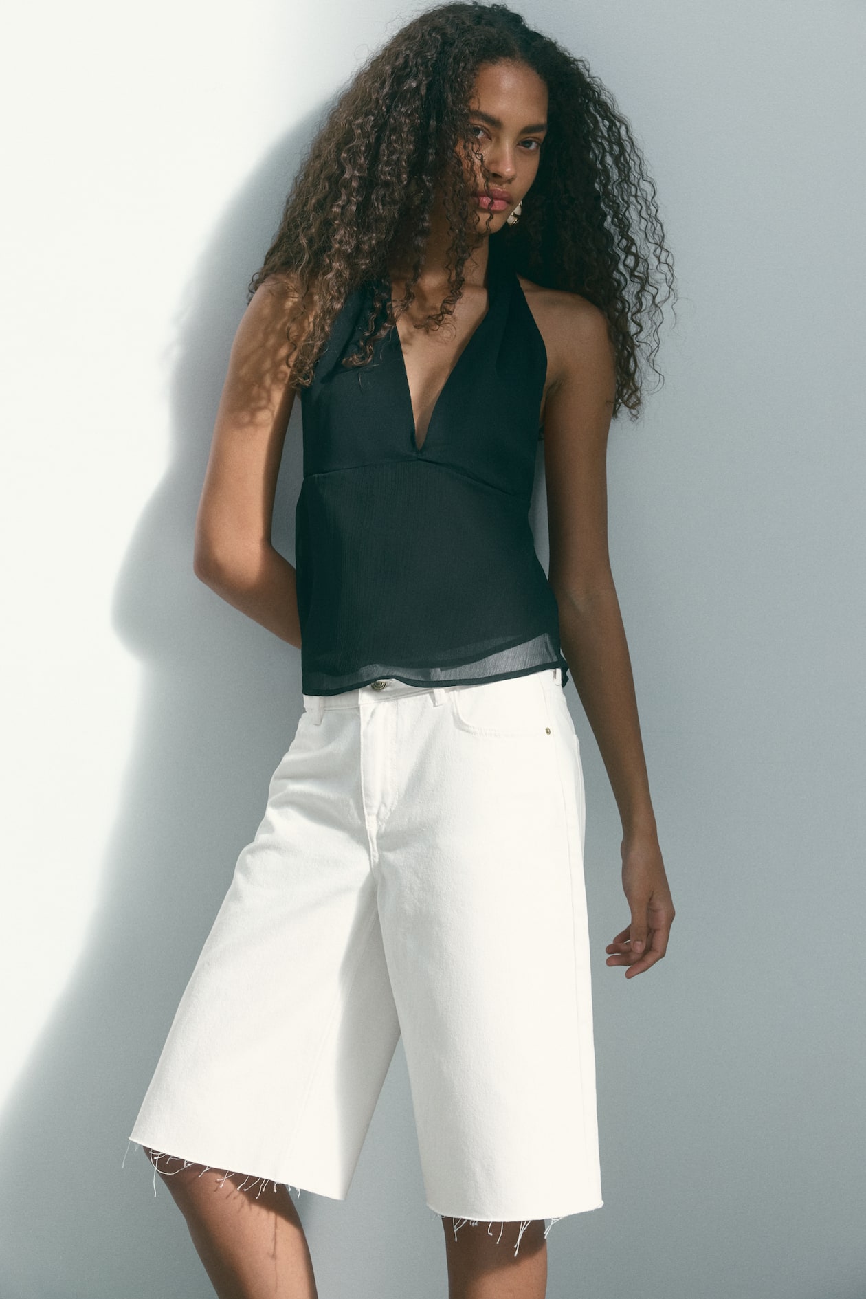 Denim Bermuda Shorts