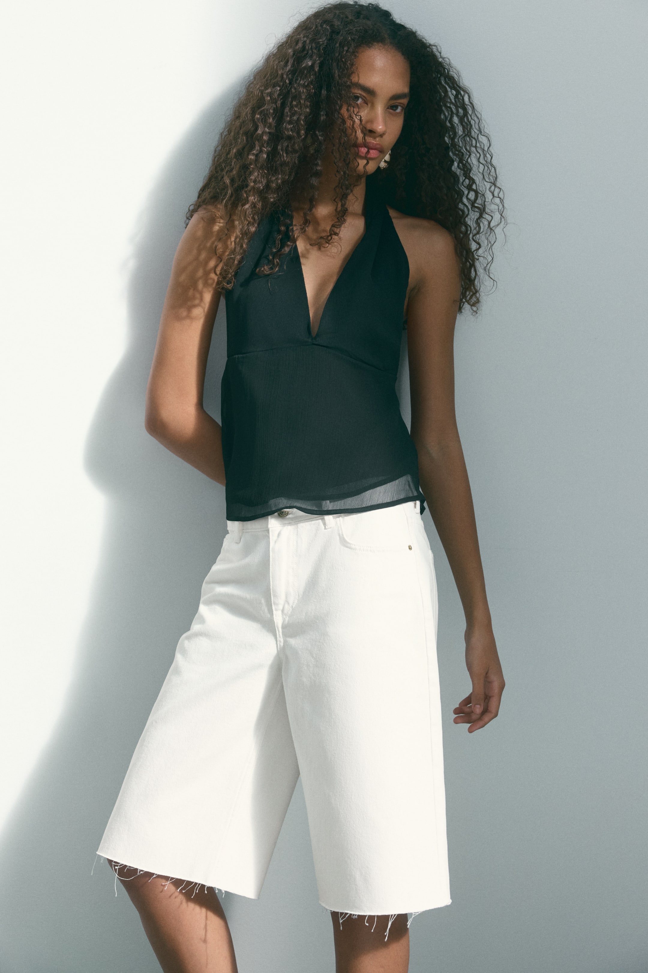 Agrandir l'image: Short Bermuda en denim - Crème - FEMME | H&M FR 1