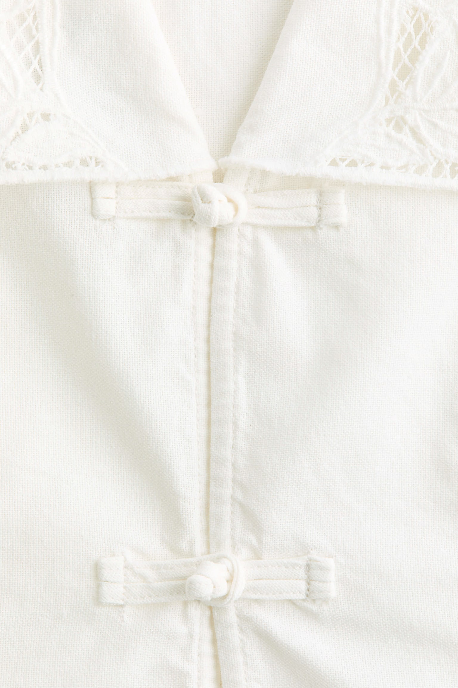 Sailor-collared broderie anglaise top - Ivory - 5