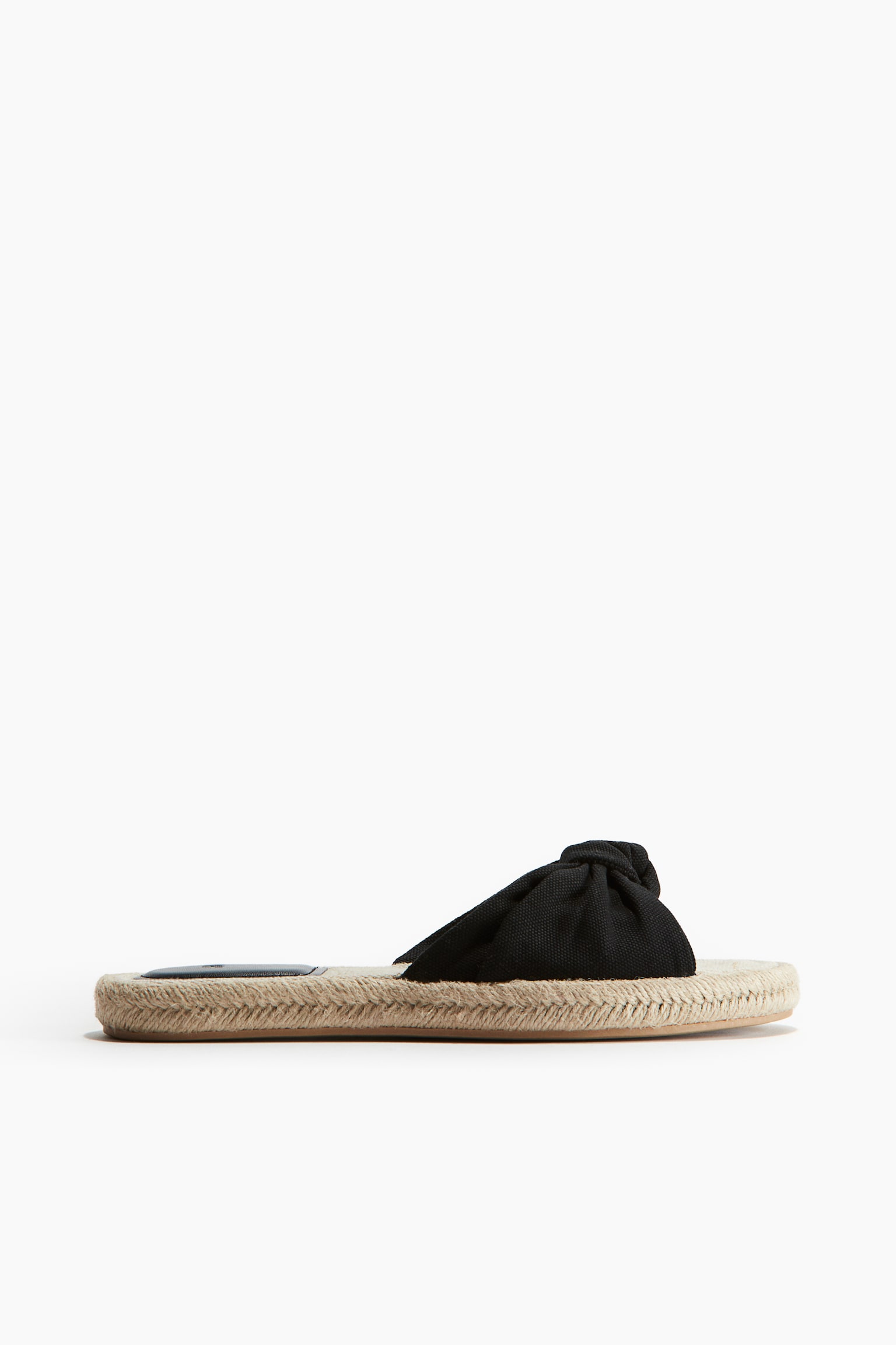 Pantoletten-Espadrilles mit Twistdetail - Schwarz/Hellbeige/Hellrosa/Denimblau - 3