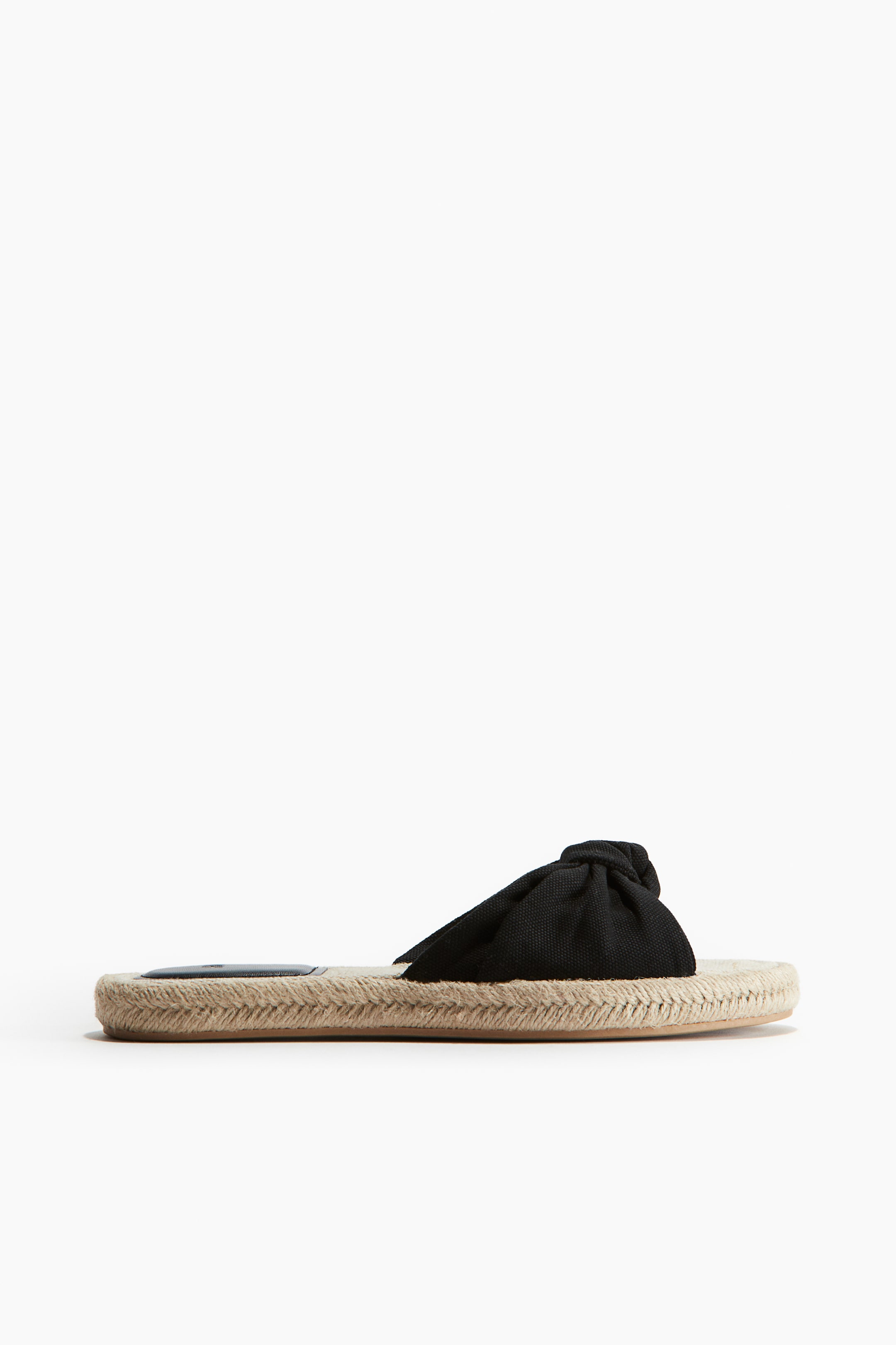 Knot-detail espadrille sandals - Black - Ladies | H&M GB