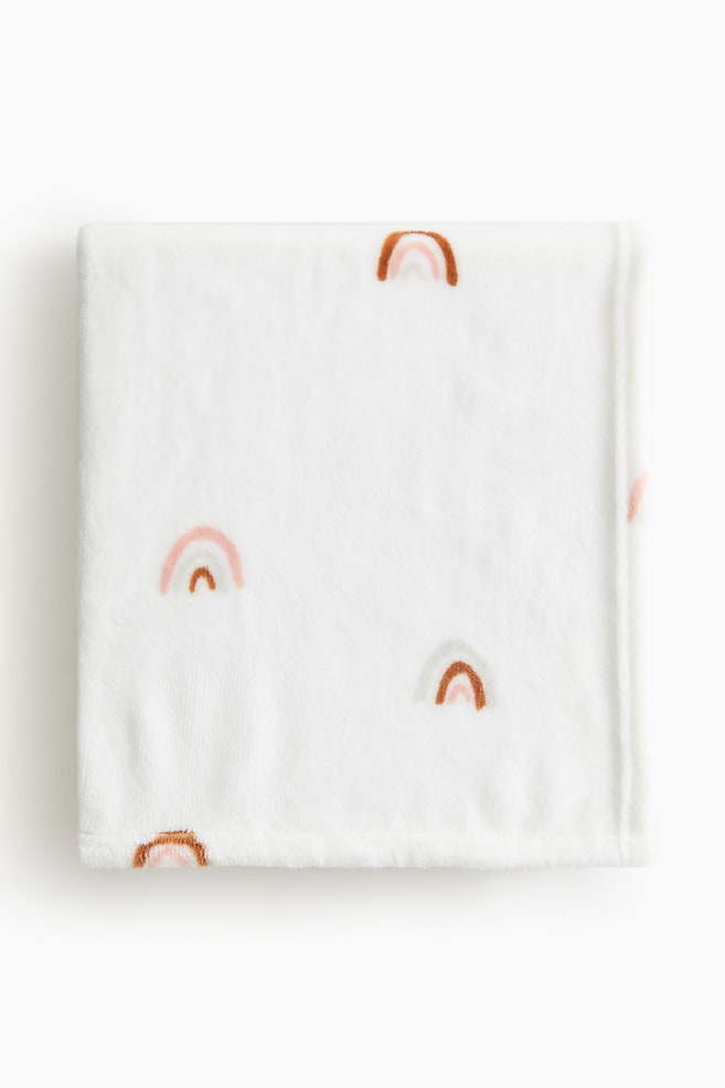 Patterned fleece blanket - White/Rainbow/Light green/Vehicles/Light beige/Dinosaurs/Cream/Patterned/Cream/Spiders/Black/Ghosts/Red/Christmas/Light beige/Unicorns/Beige/Croissants/Dark red/Le Petit Campus/Dark green/Le Petit Campus/Light pink/Cherries - 1