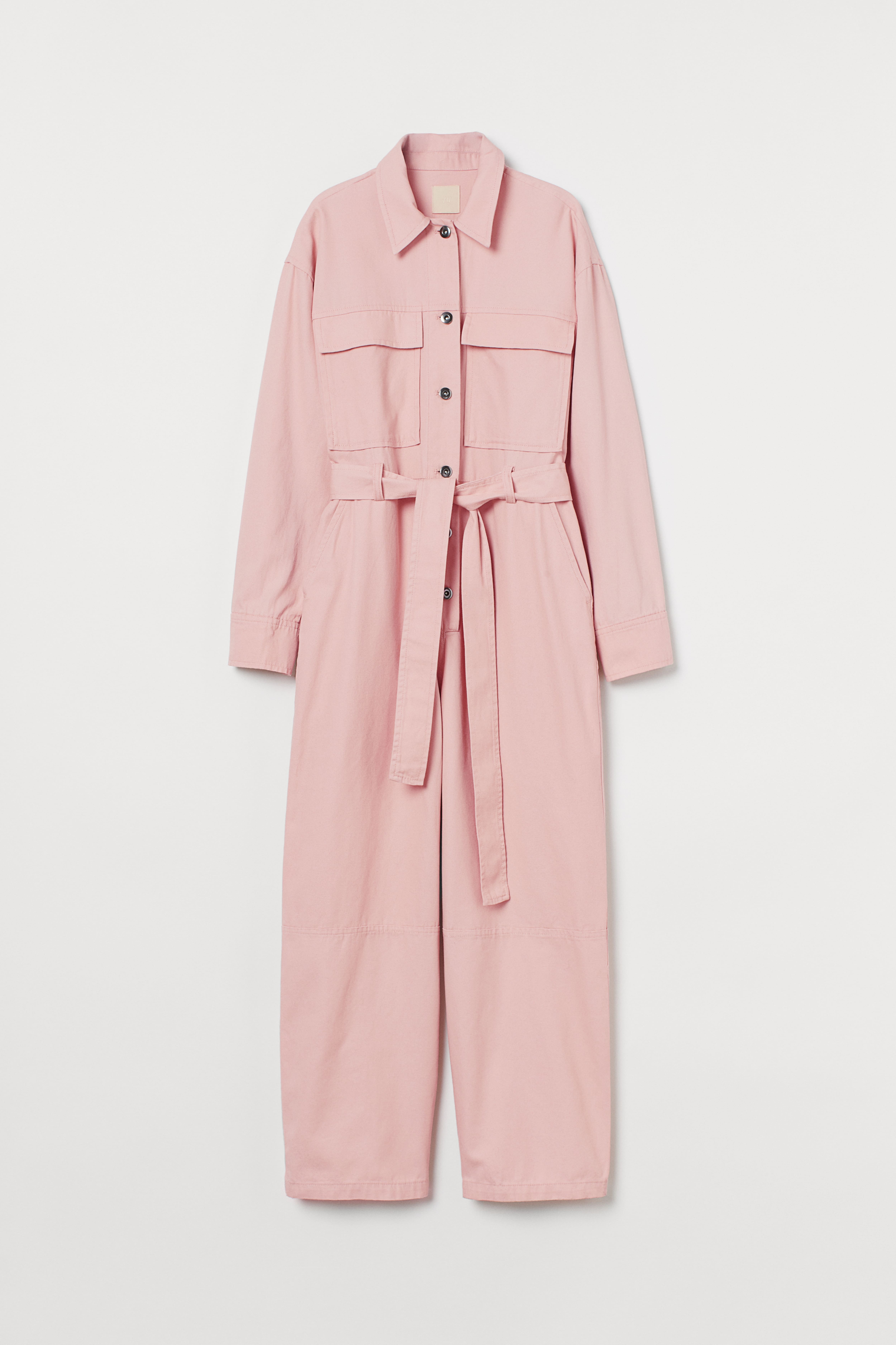 Pale pink shops boiler suit