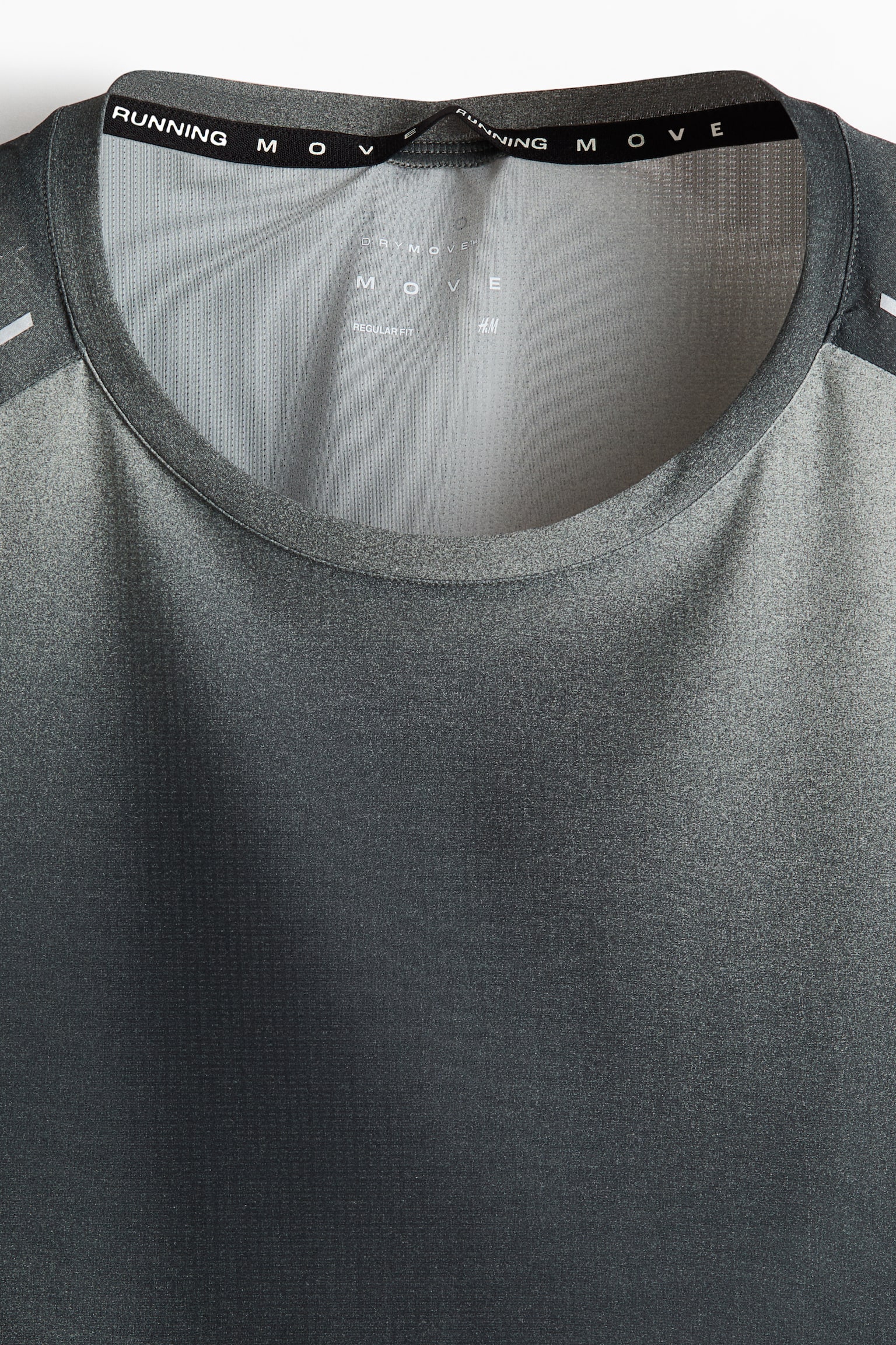 Lightweight Cooling Running T-shirt - Dark grey/White/Dark grey/Light dusty green - 9