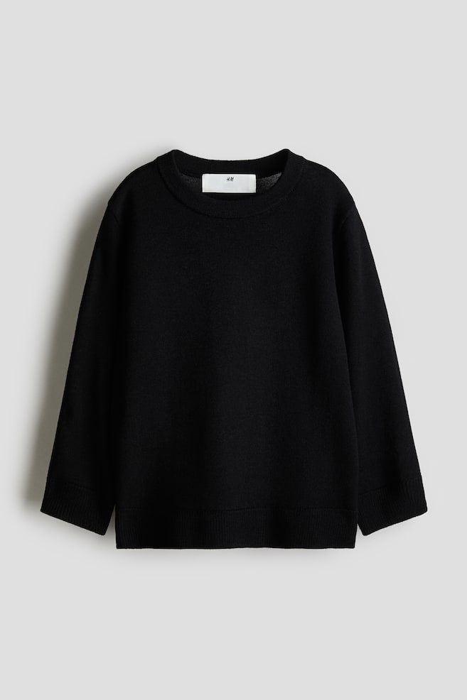 Pull en laine - Noir/Bleu marine/Crème/Marron chiné - 1
