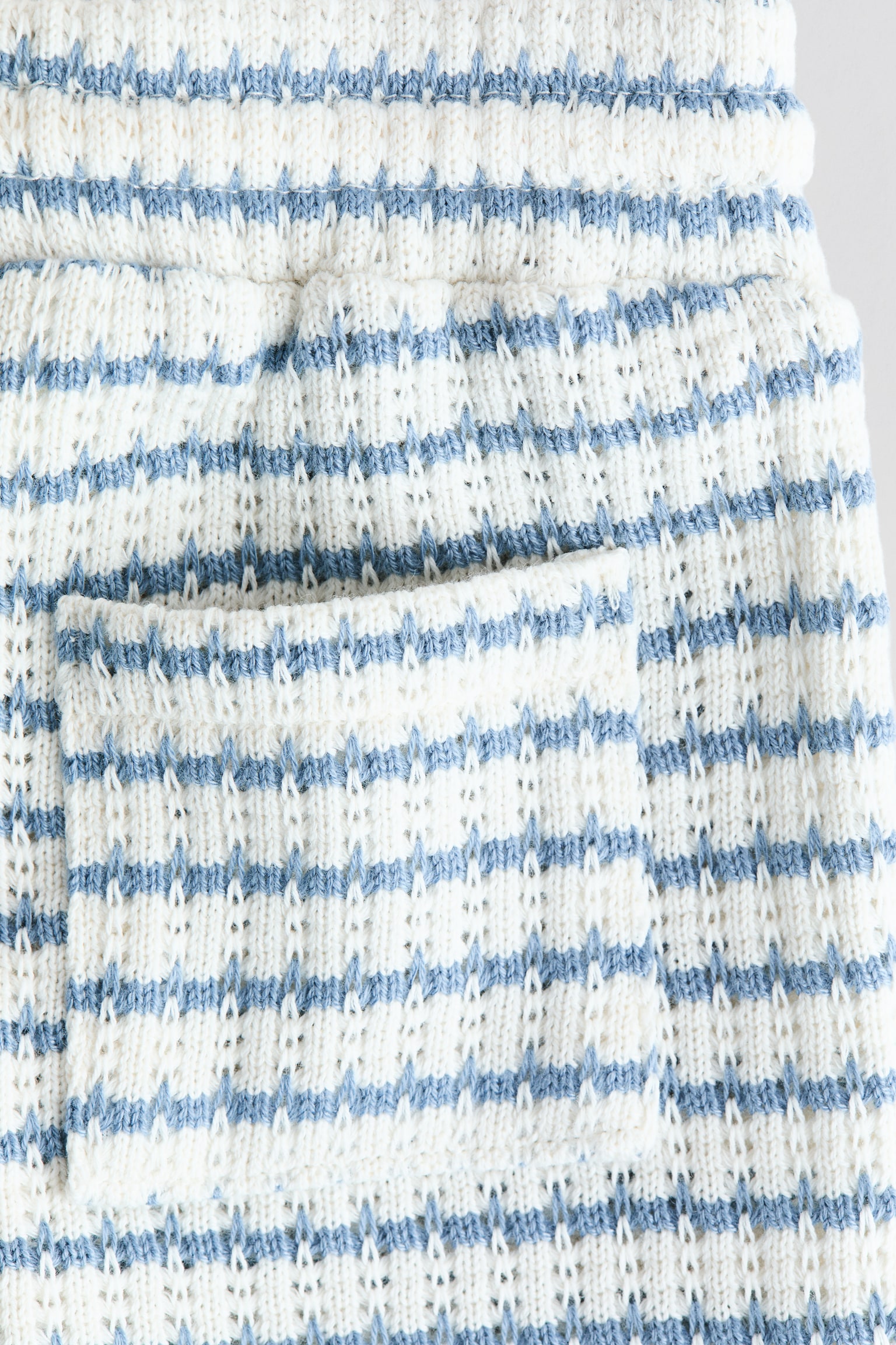 2-piece textured-knit set - White/Blue striped - 5