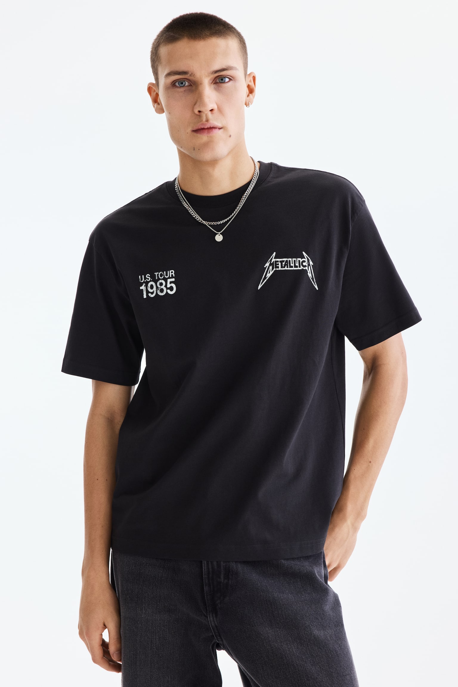 Loose Fit T-shirt - Black/Metallica/Black/Nirvana/White/Honda/Black/Florida Gators/White/University of Michigan/White/Claude Monet/Black/ 2pac/Brown/Van Gogh/White/Oasis/White/The Rolling Stones/White/NASCAR - 6