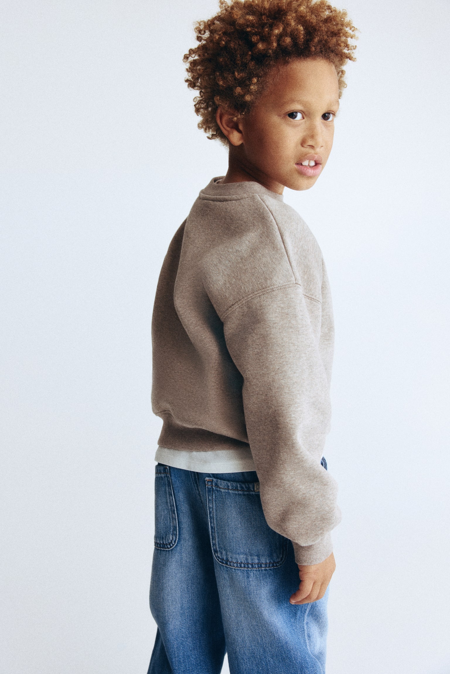 Cotton denim joggers - Denim blue/Light blue denim - 3