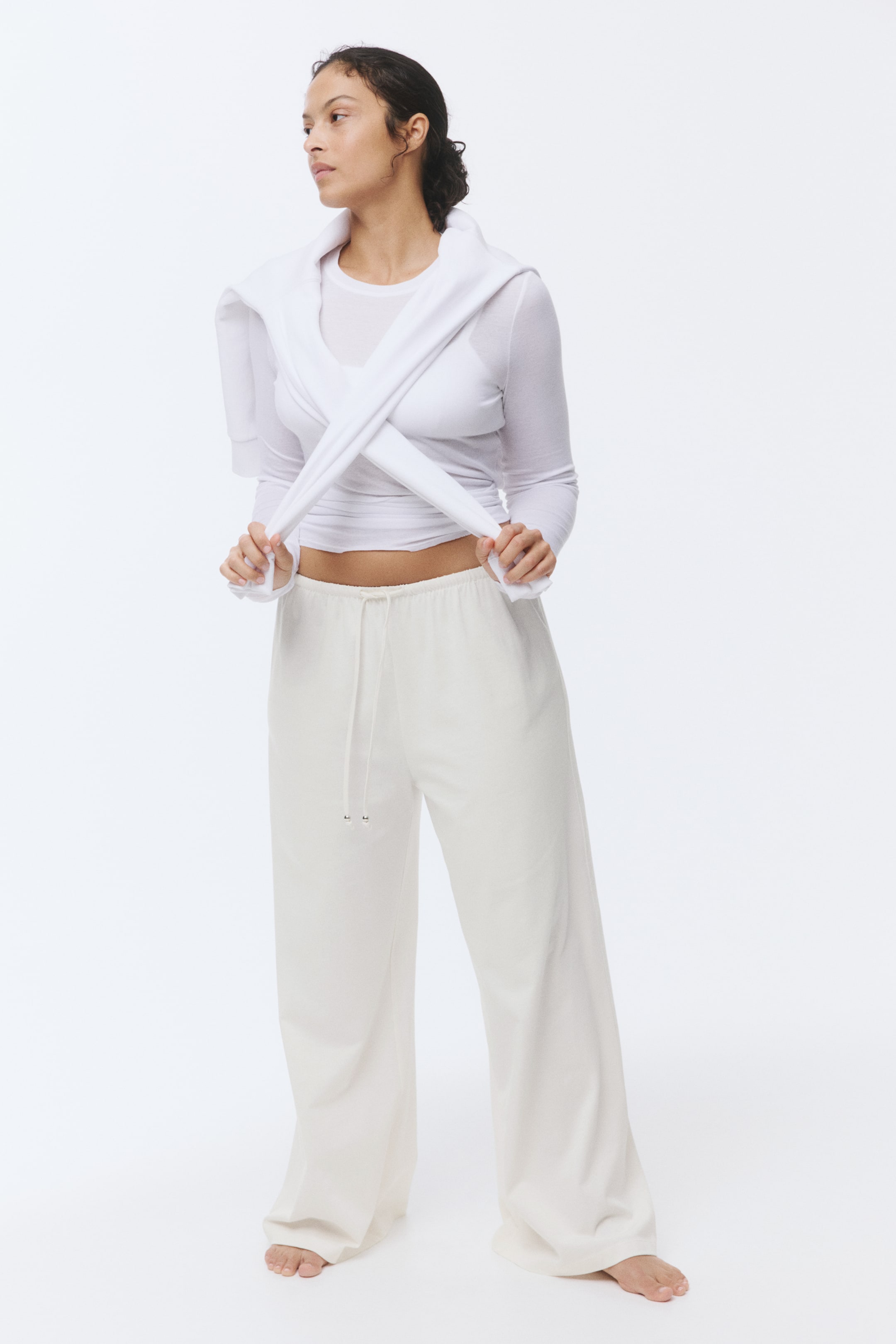 Pantalon en coton avec cordon de serrage