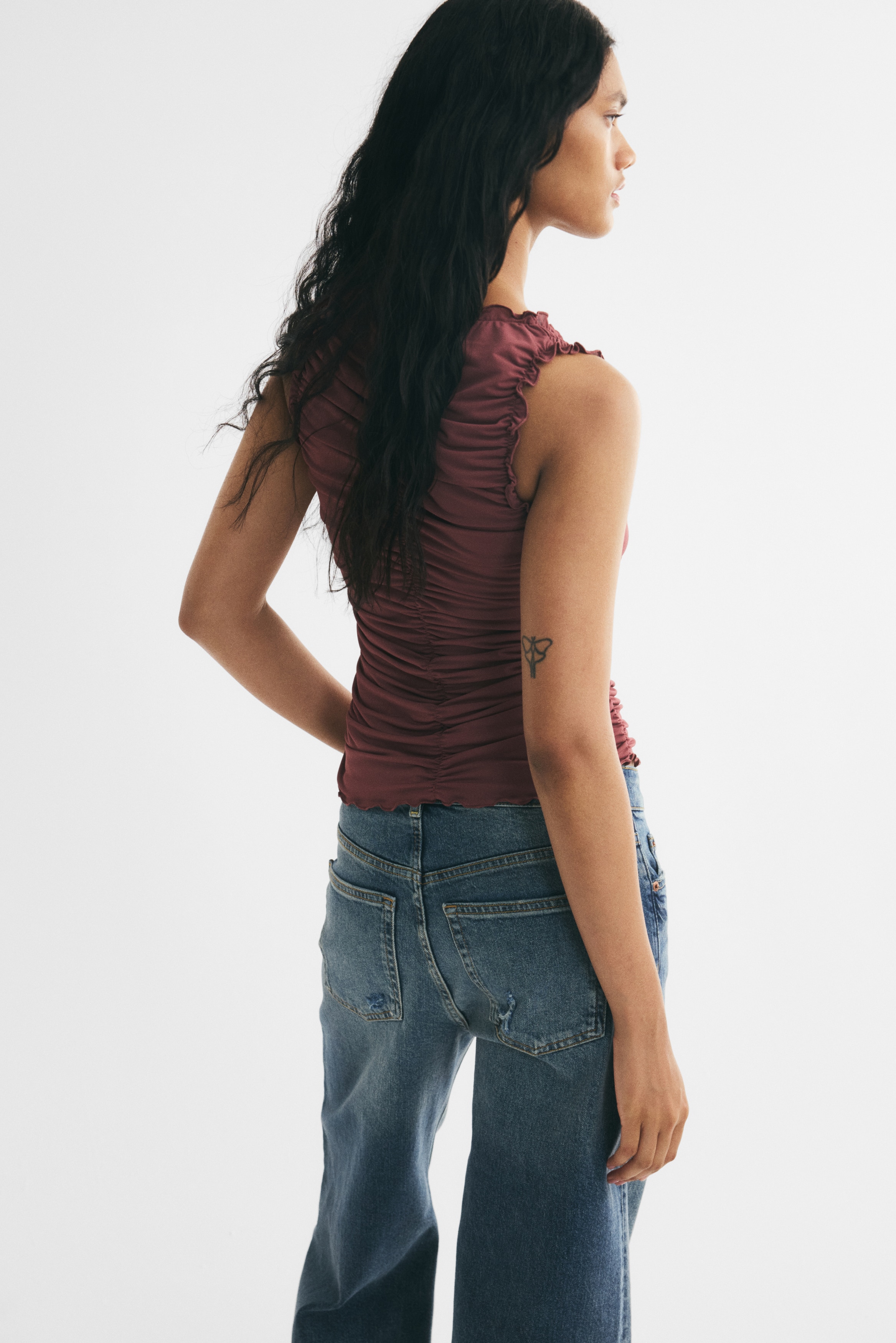 Ruched Crêpe Top - thumbnail 10