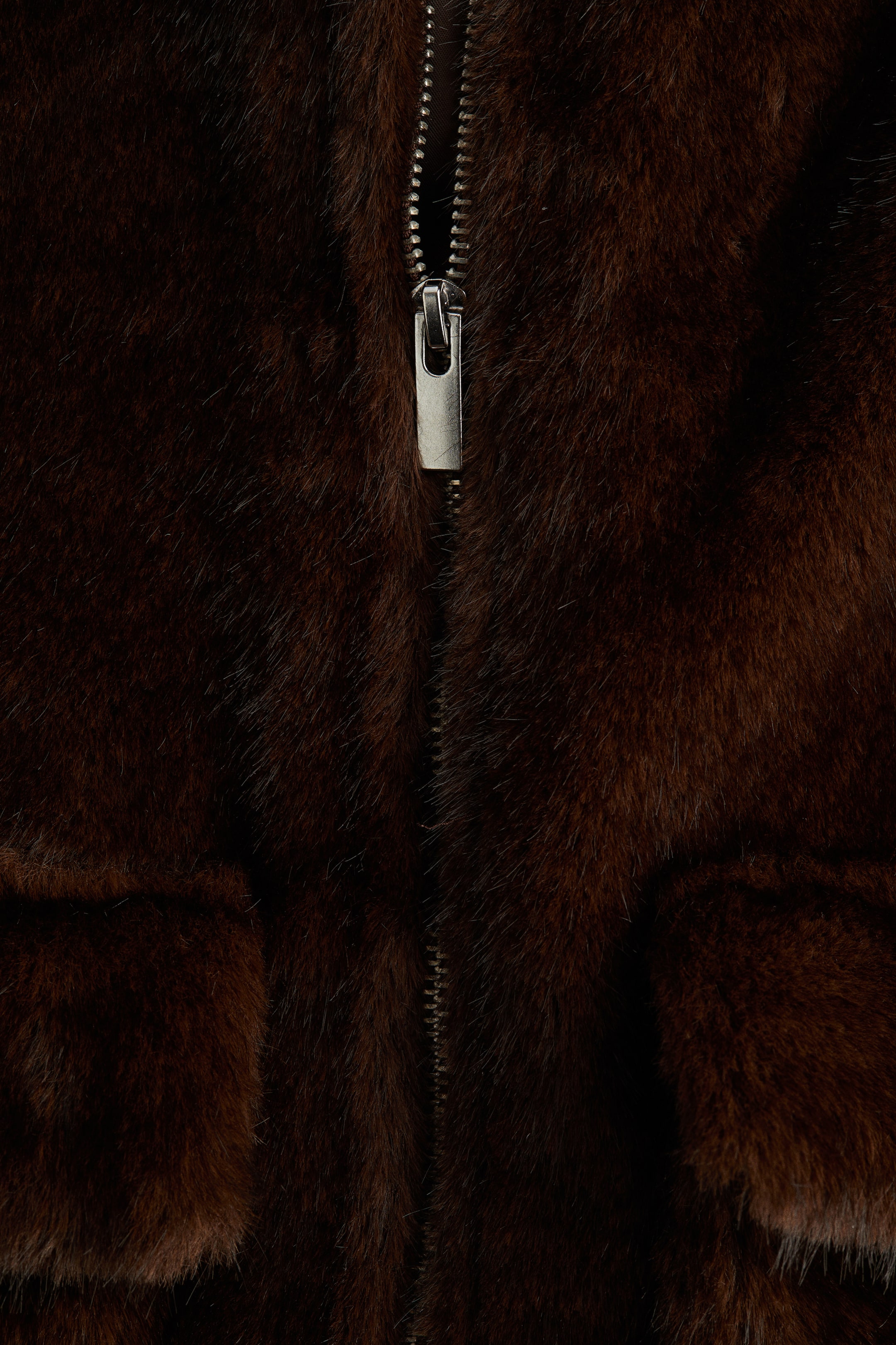 Grotere afbeelding bekijken: Fluffy jack - Dark brown - DAMES | H&M NL 6