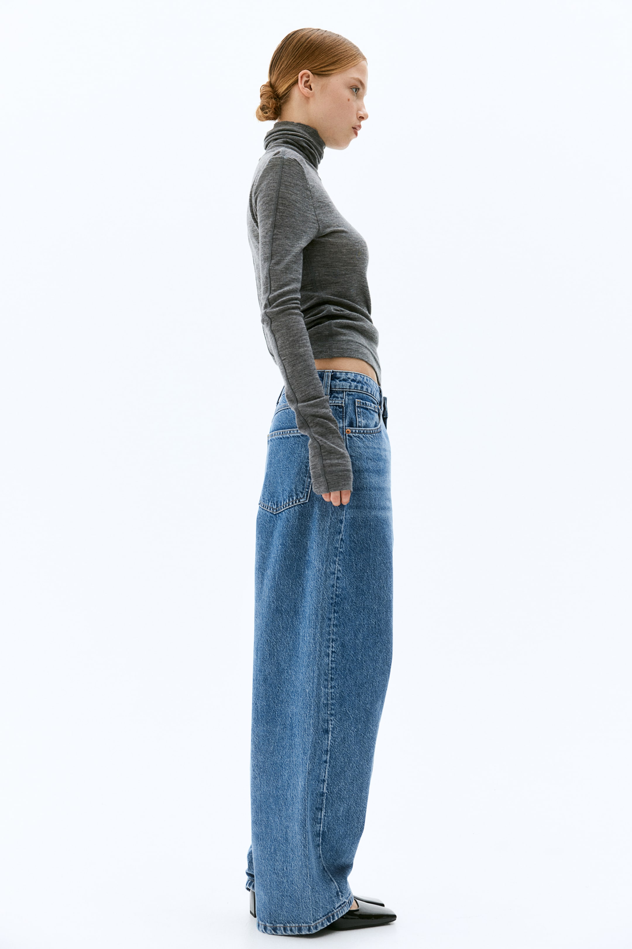 Barrel Regular Jeans - Denim blue - Ladies | H&M GB 3