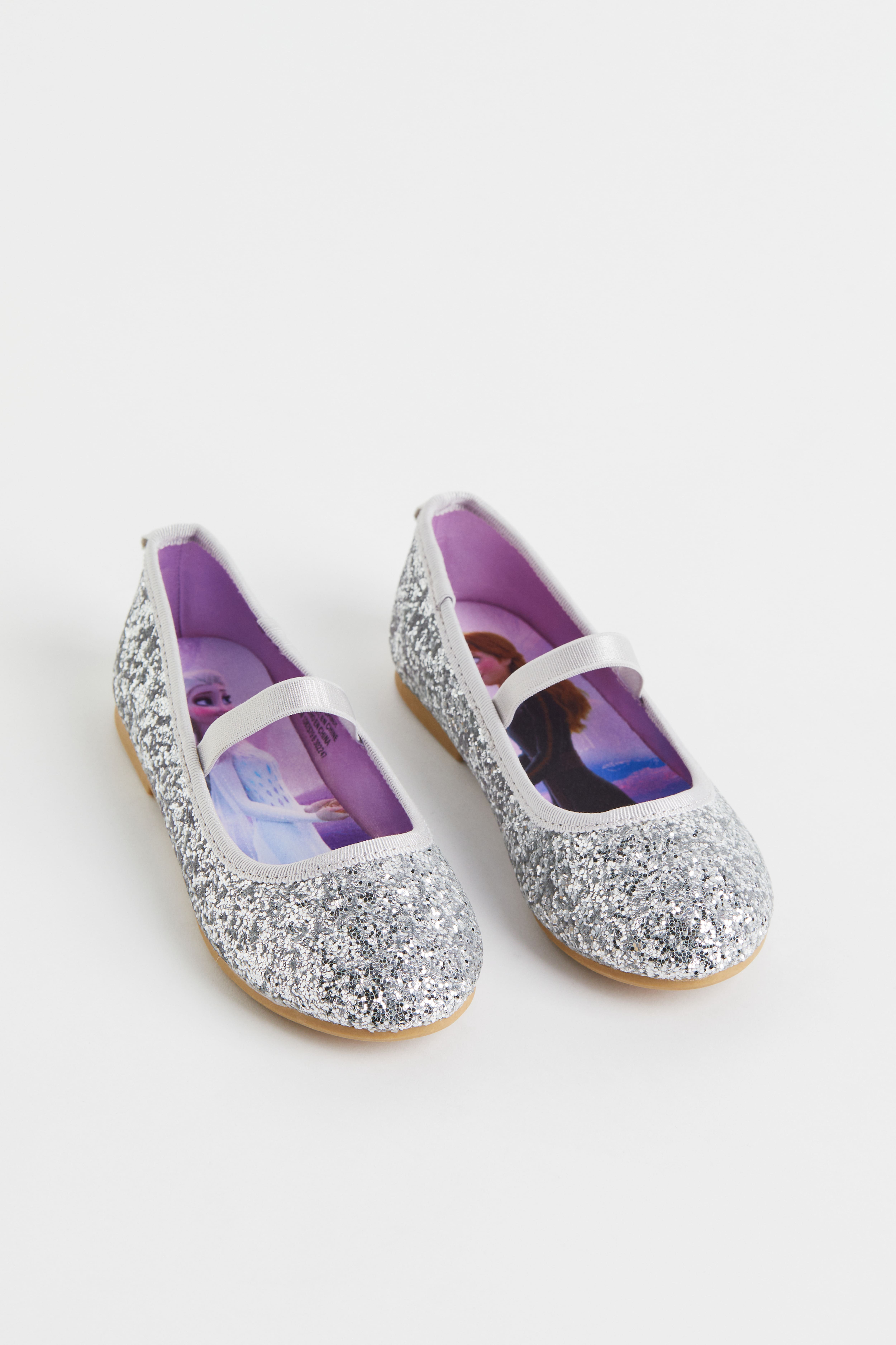 Glitter ballerina pumps best sale