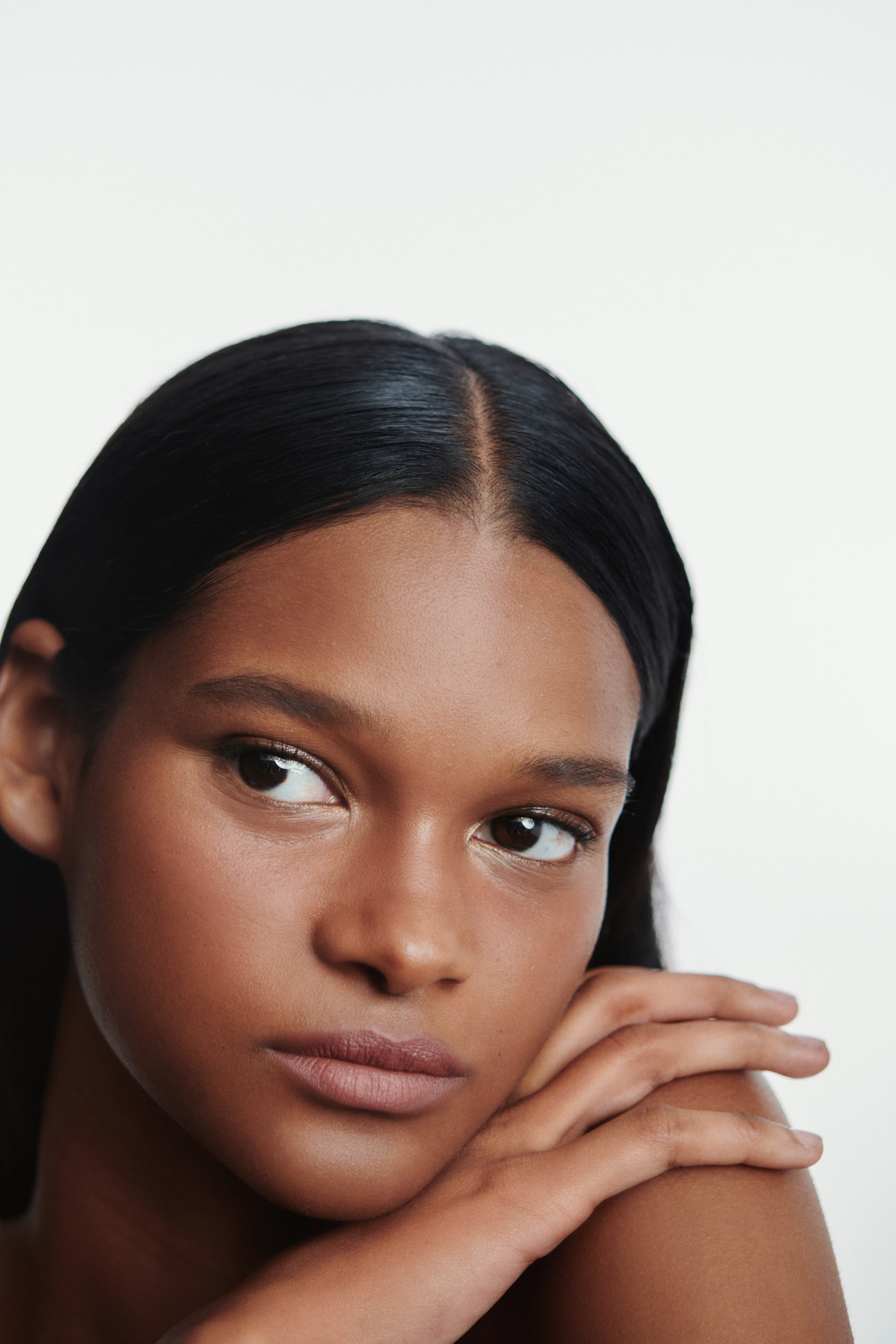 View larger image: A highly pigmented, matte crayon is being worn on the model's lips, delivering a smooth, even color.