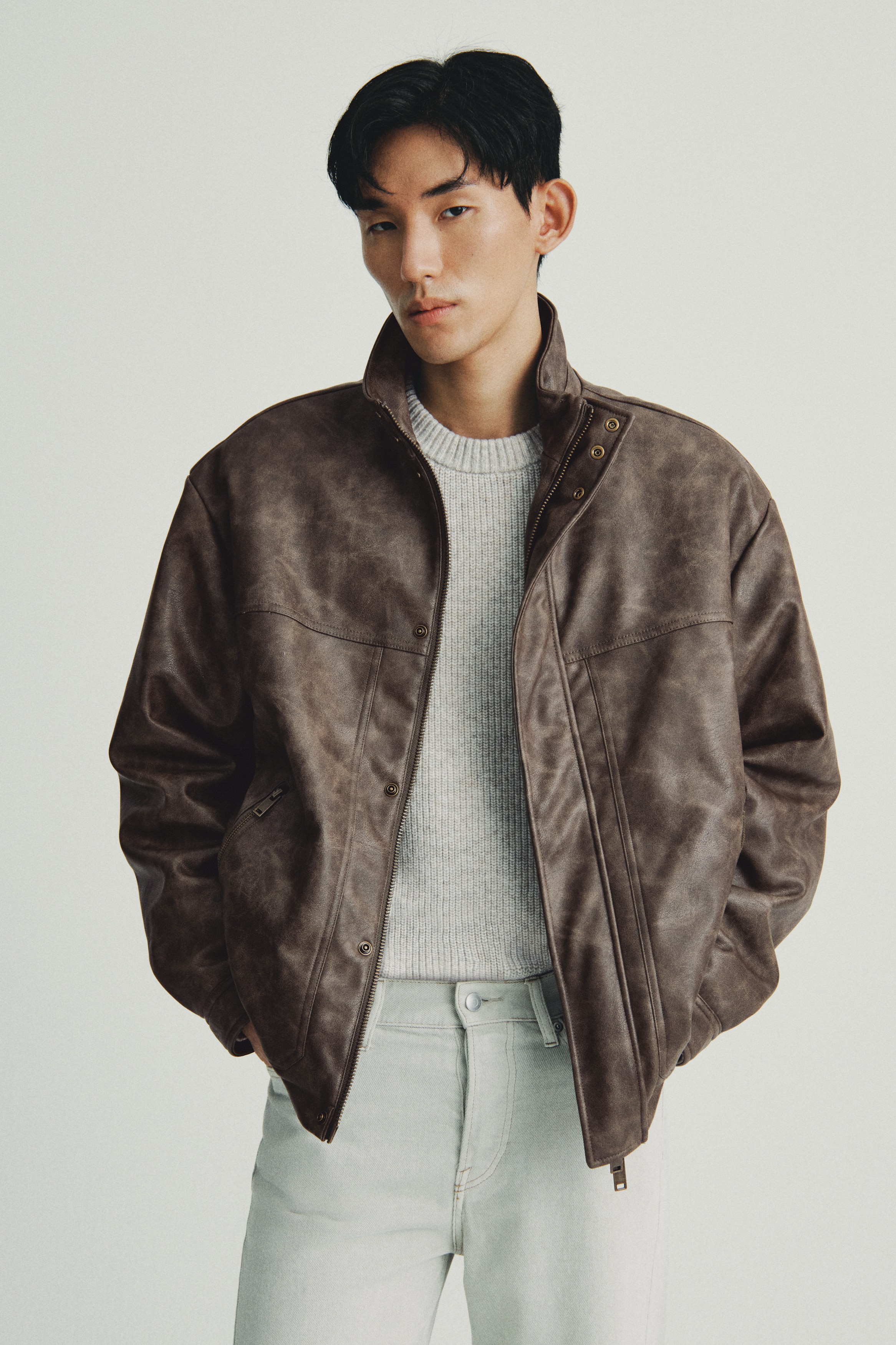 ジャケット・アウター H610 千鳥柄風ニットジャケット レディース(M ネイビー): 東京シャツ