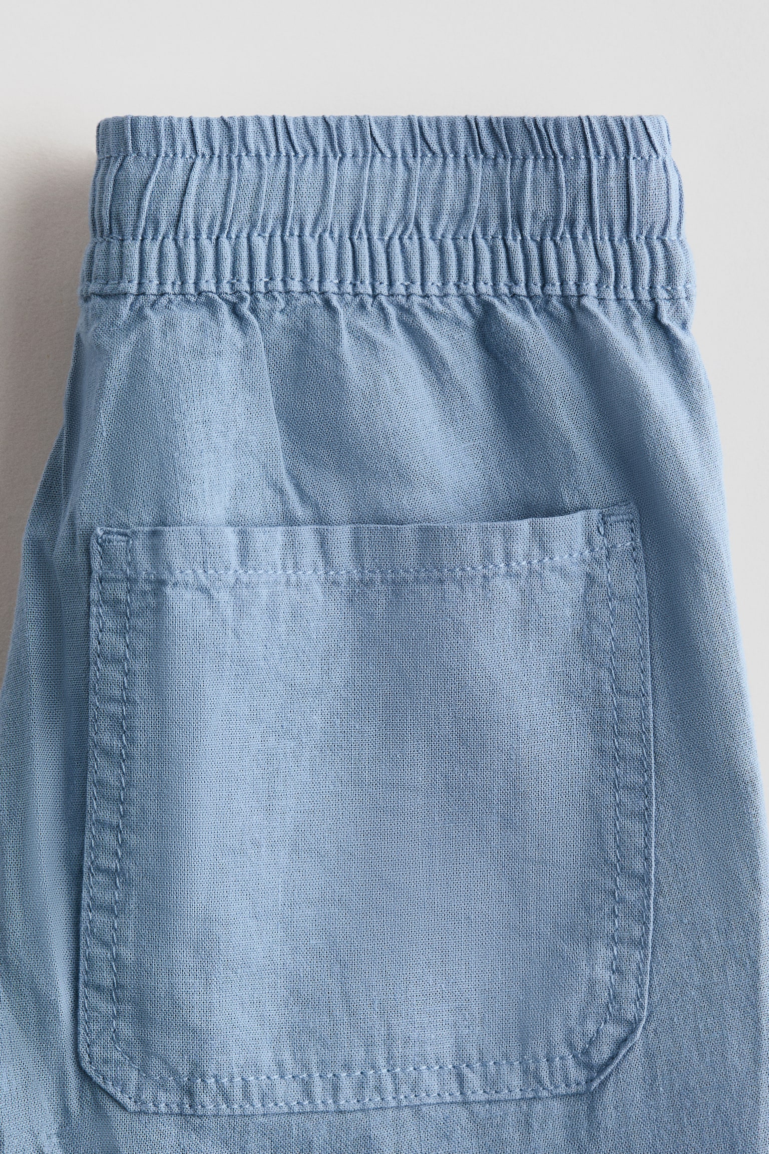 Linen-blend joggers - Light dusty blue/Light brown - 4