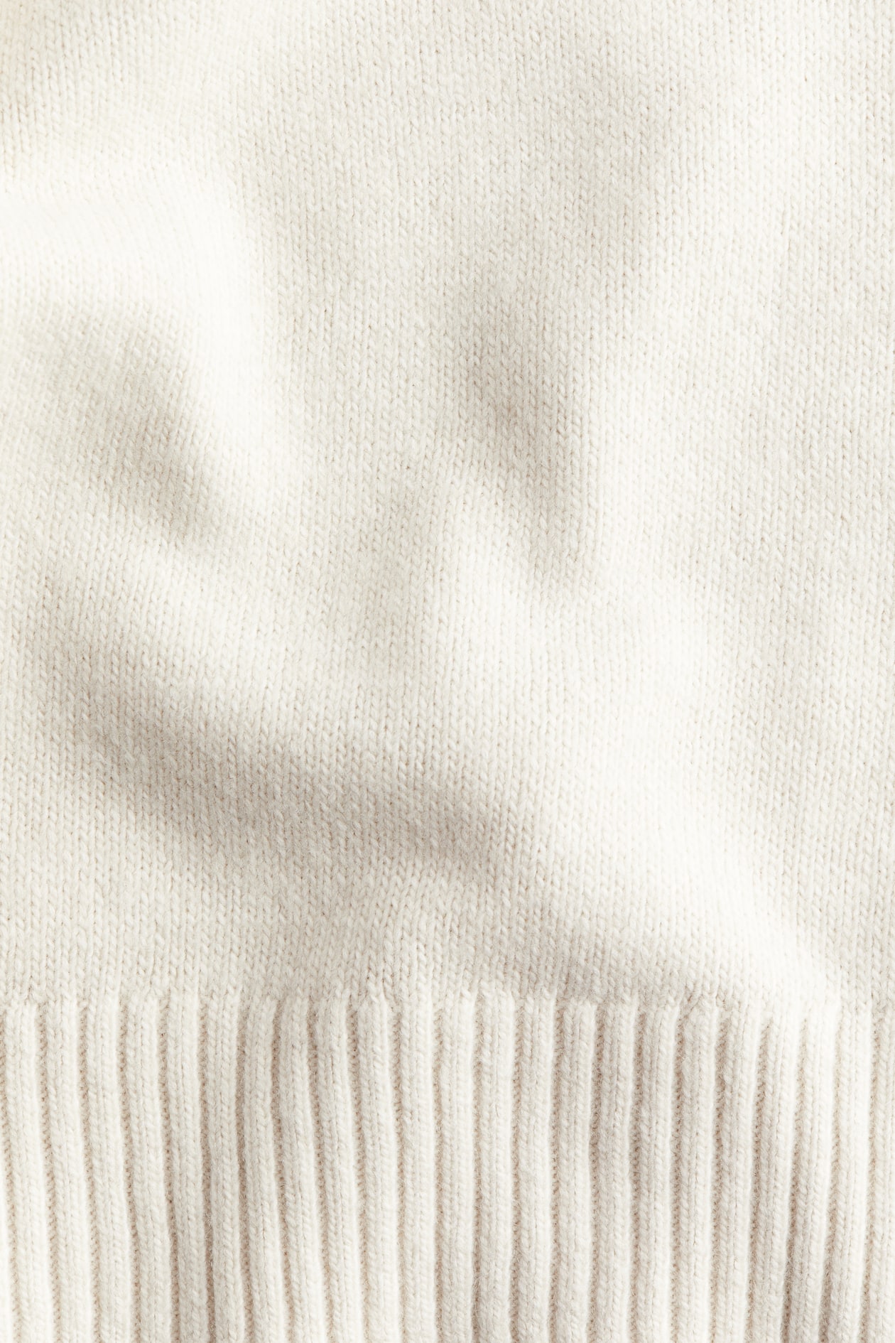 Cream High Neck Sweater hi main image 1