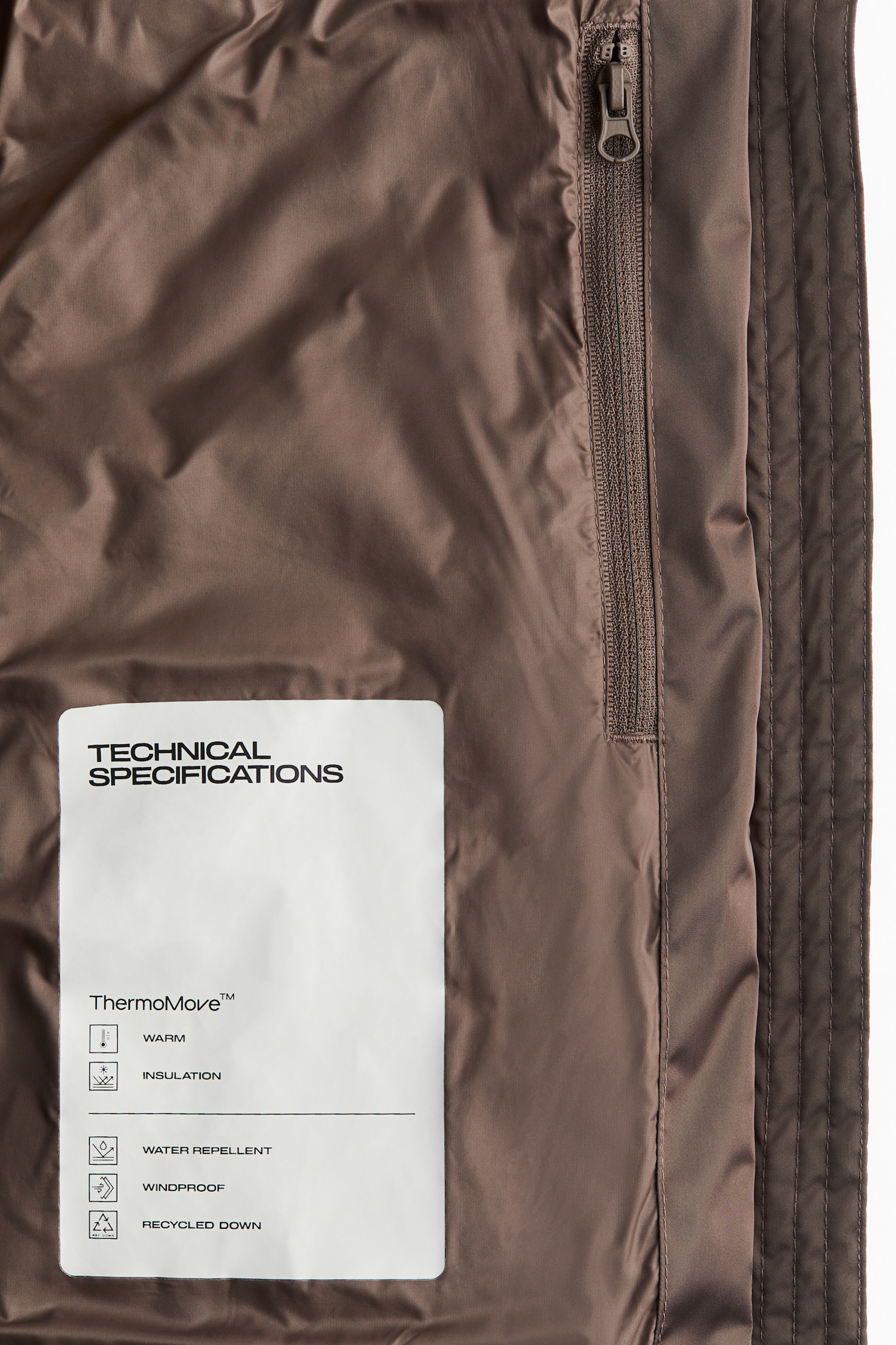 Down ski jacket in ThermoMove™ - Dark brown - 6