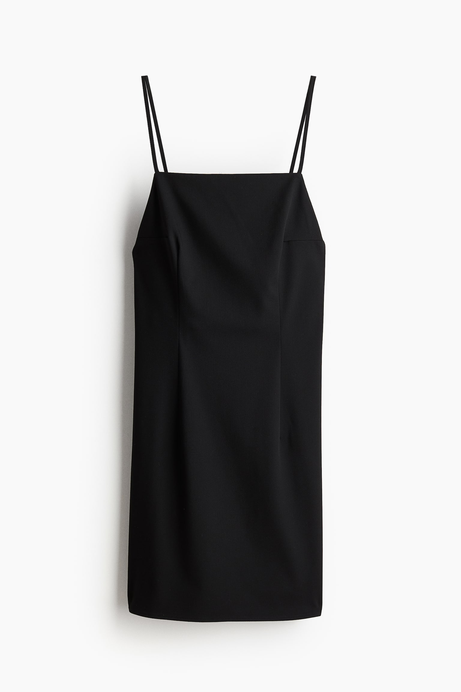 Low-back strappy dress - Black/Grey marl - 2