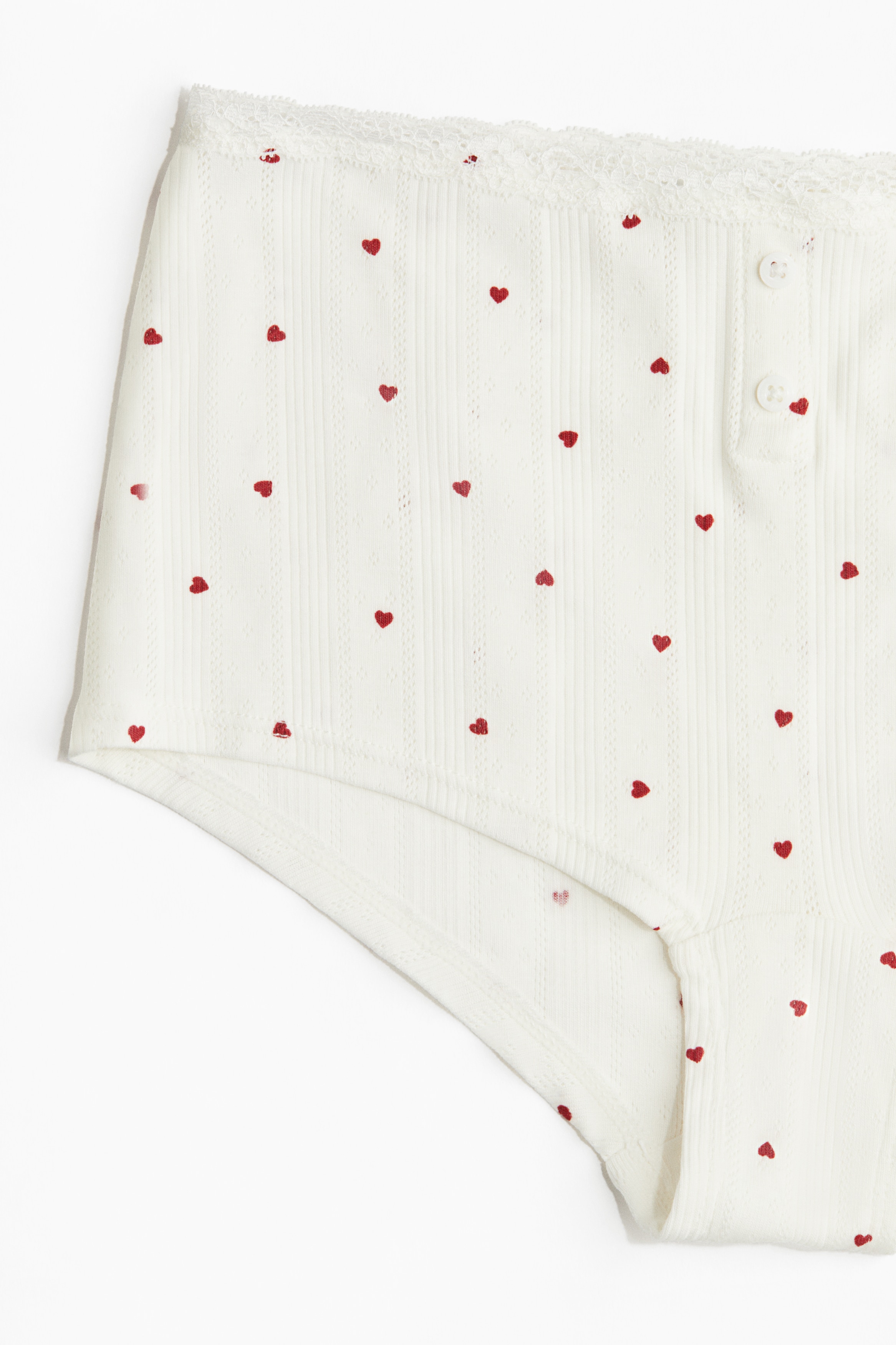 Cotton pointelle shortie briefs