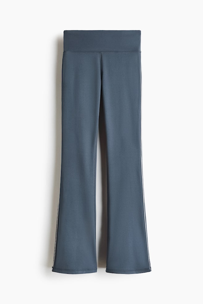 Leggings deportivos acampanados con DryMove™ - Azul acero/Blanco/Ciruela/Blanco - 1