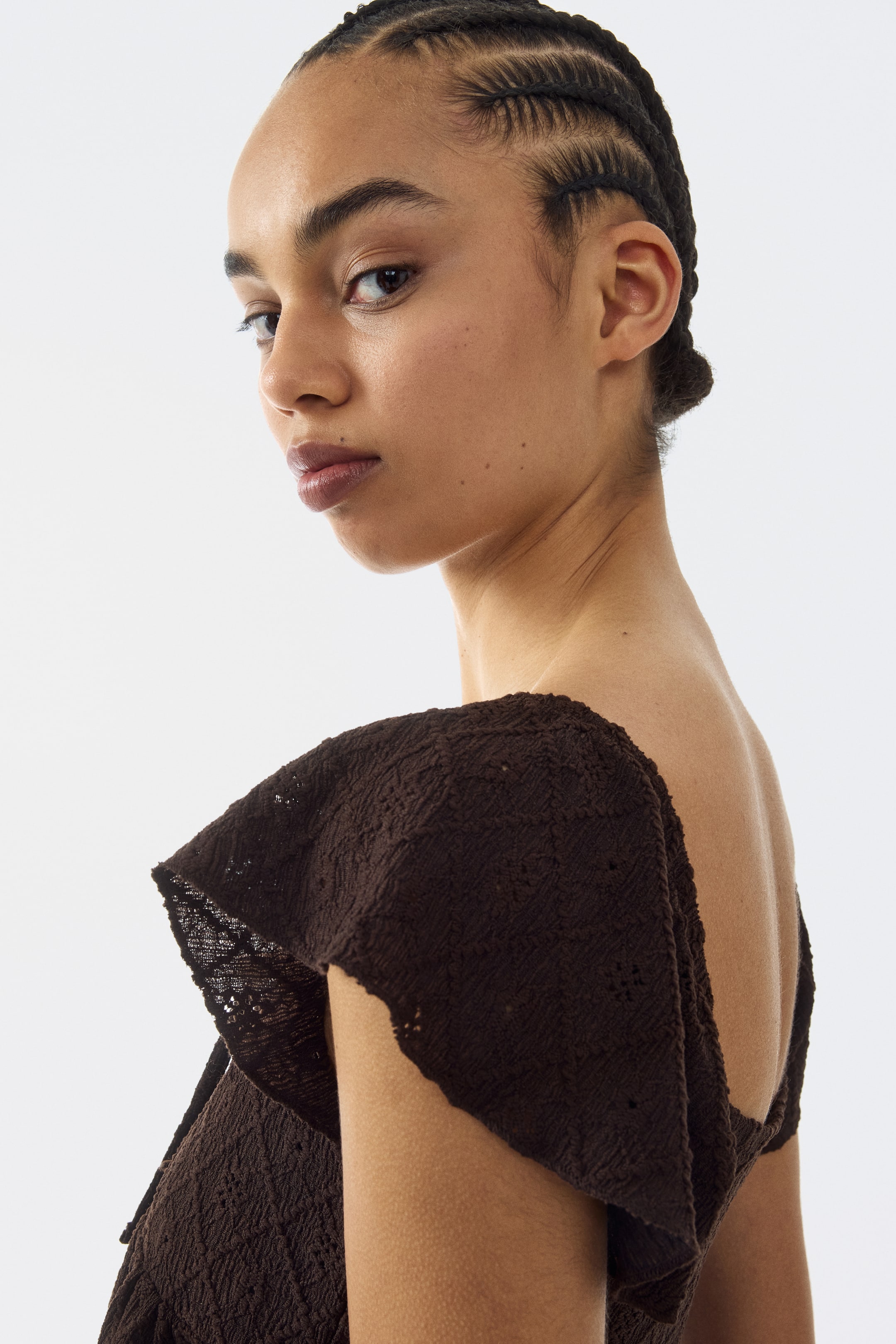 Blouse en jersey pointelle
