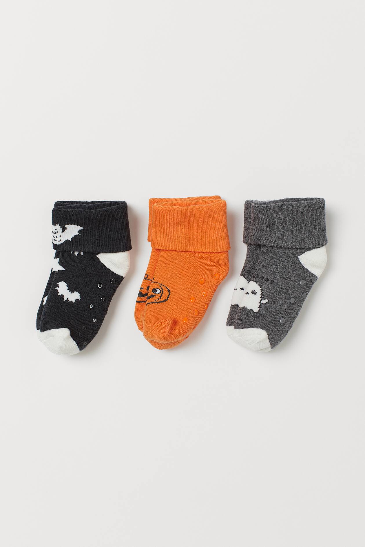 3-pack Terry Socks - Pumpkin orange/ghost - Kids | H&M US