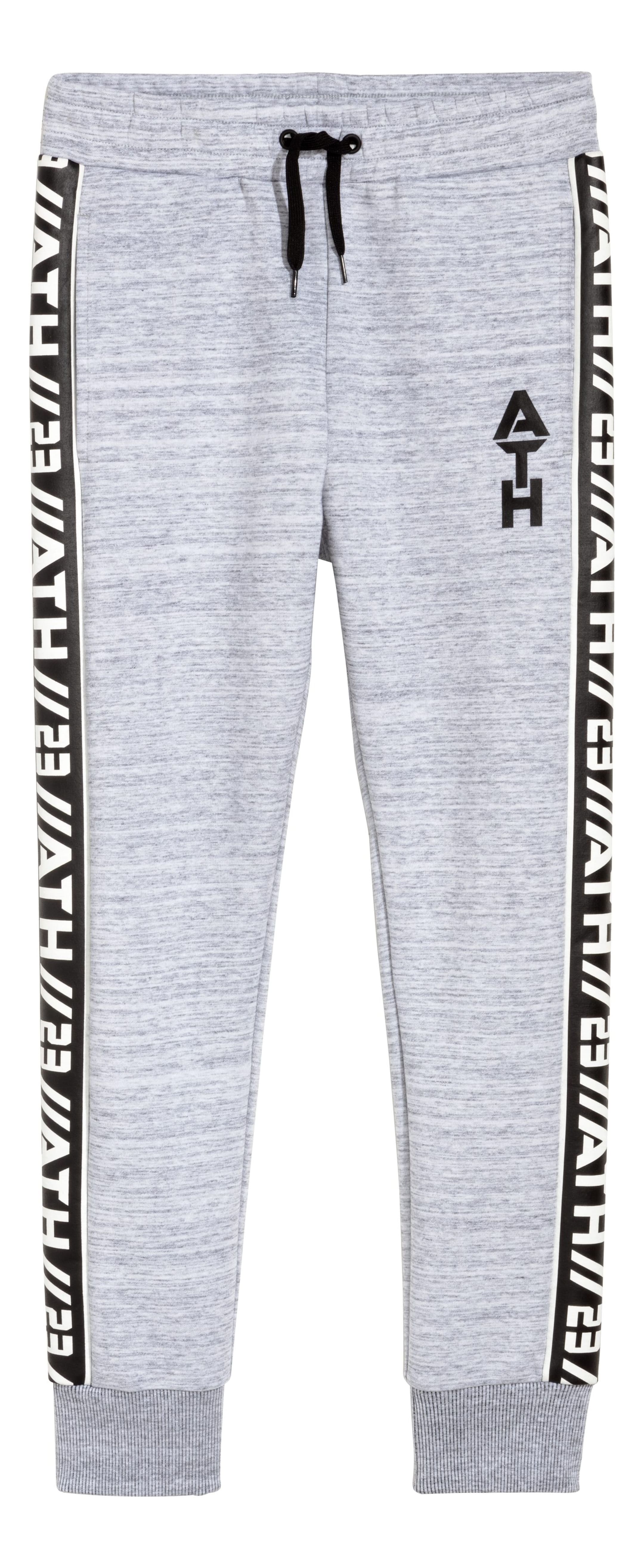 View larger image: Printed Sports Pants - Light gray melange - Kids | H&M CA 1