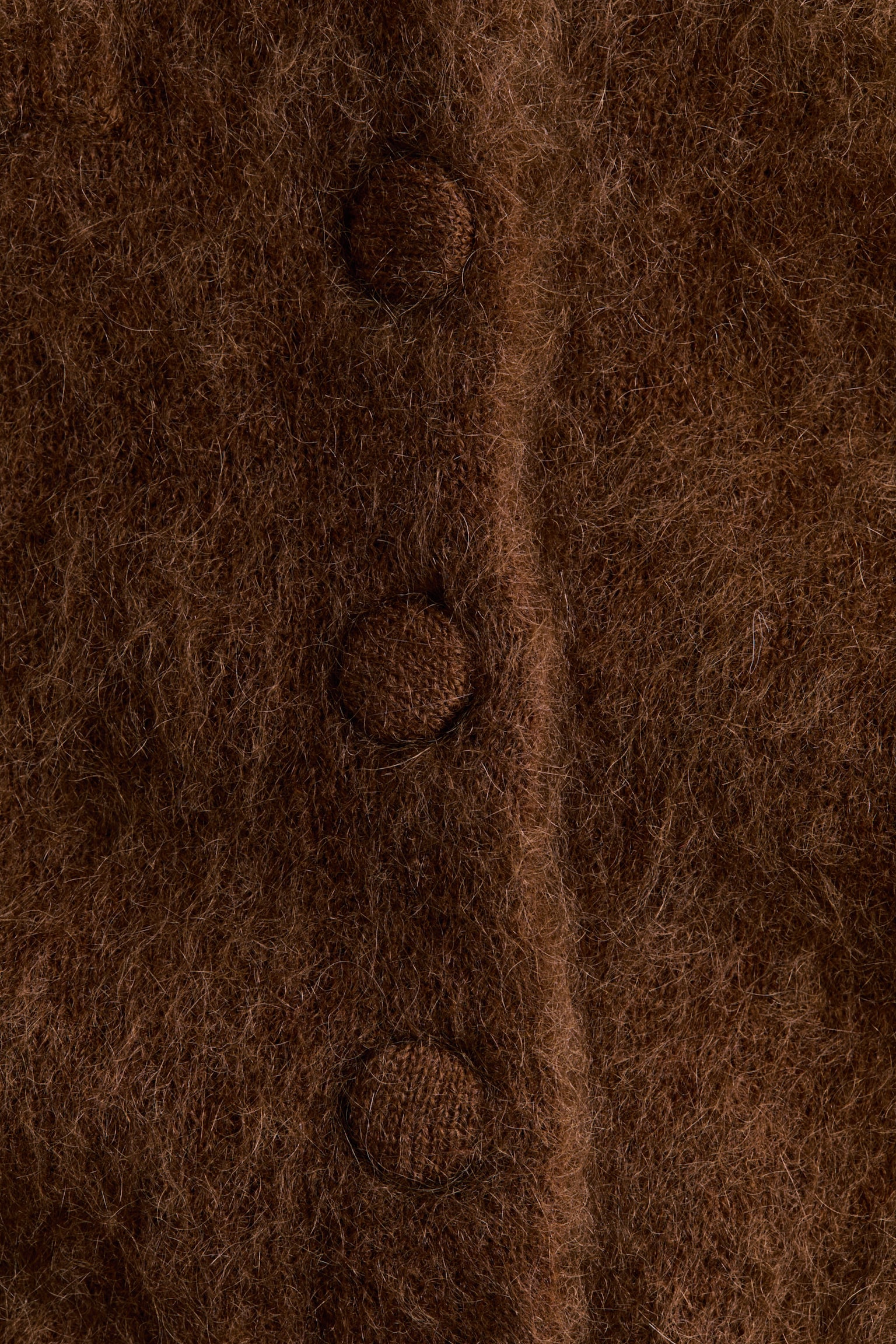 Женский кардиган H&M Mohair-Blend Cardigan with Shoulder Pads, цвет: Пыльный коричневый — фото 6