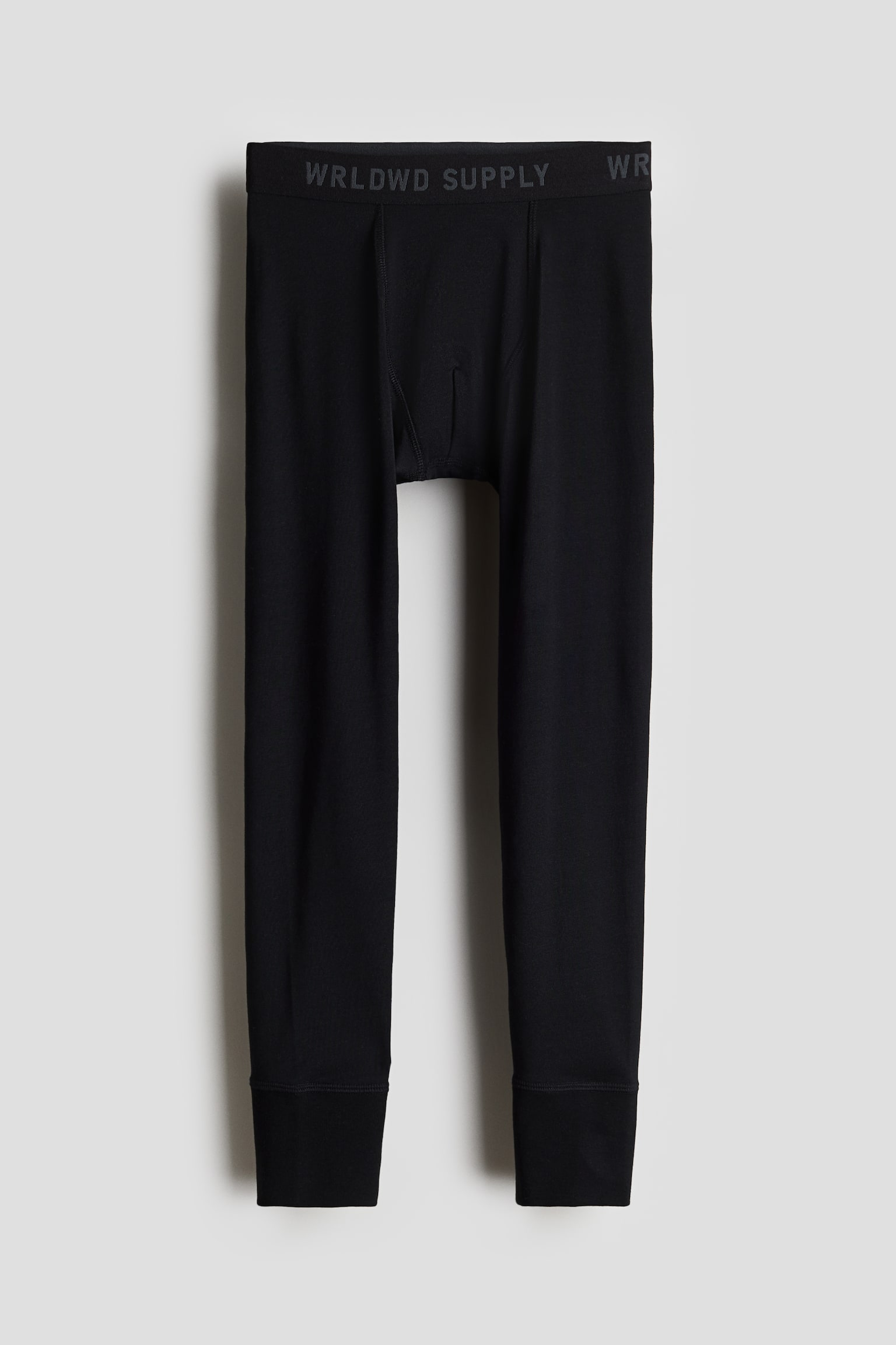 Cotton longjohns - Black/Khaki green - 1