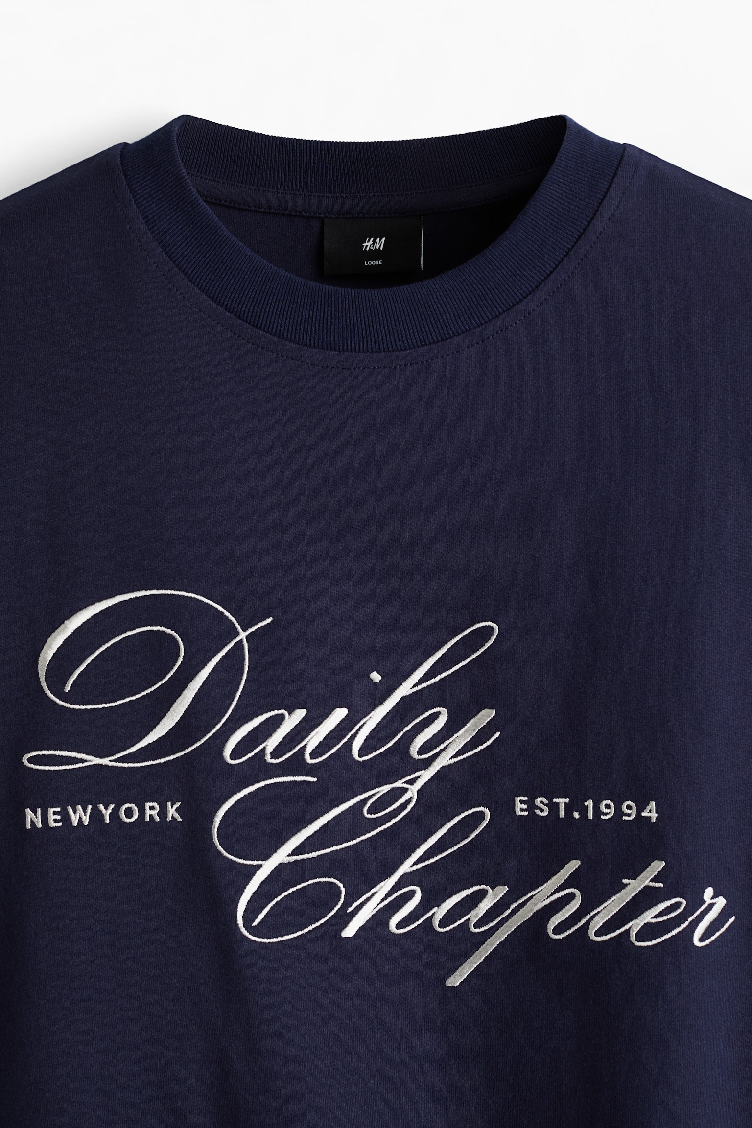 T-shirt Loose Fit - Blu scuro/Daily Chapter/Bianco/Daily Chapter - 2