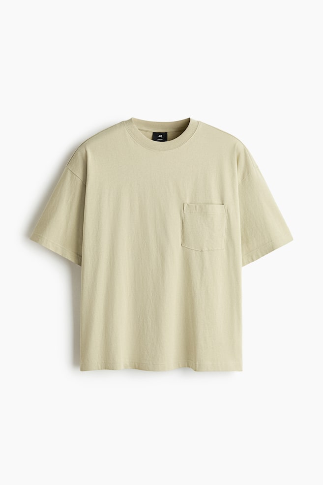 Oversized Cotton T-Shirt - Light dusty green/Dark gray/Black/Ivory - 1