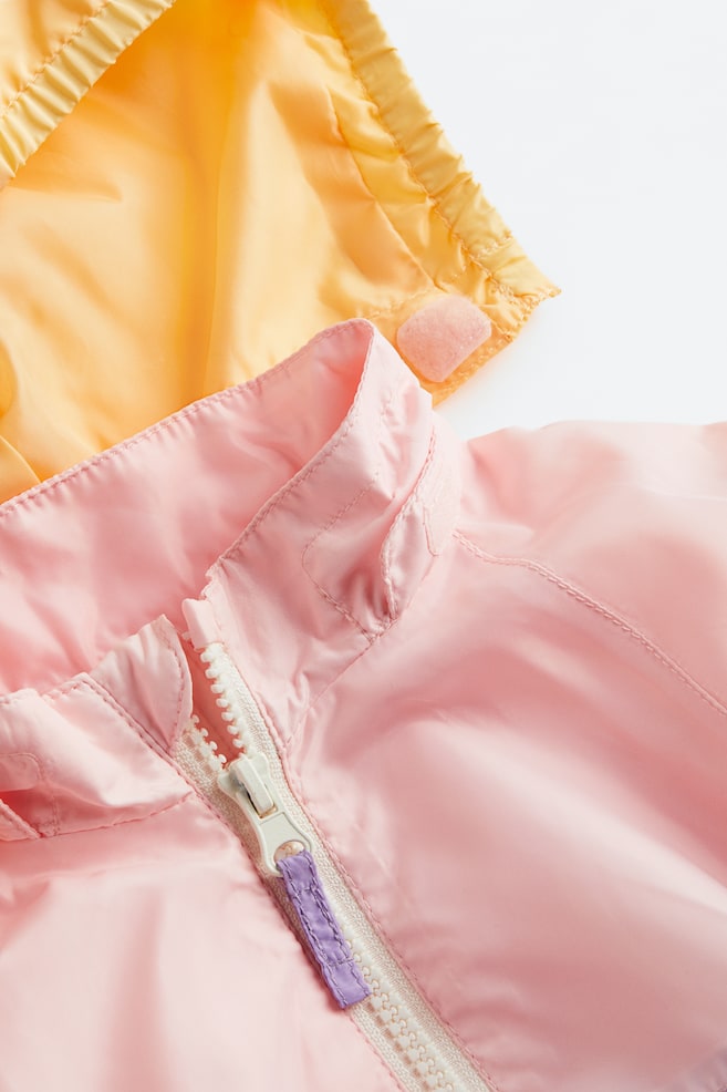 Hooded patterned jacket - Light pink/Block-coloured/Blue/Block-coloured - 3