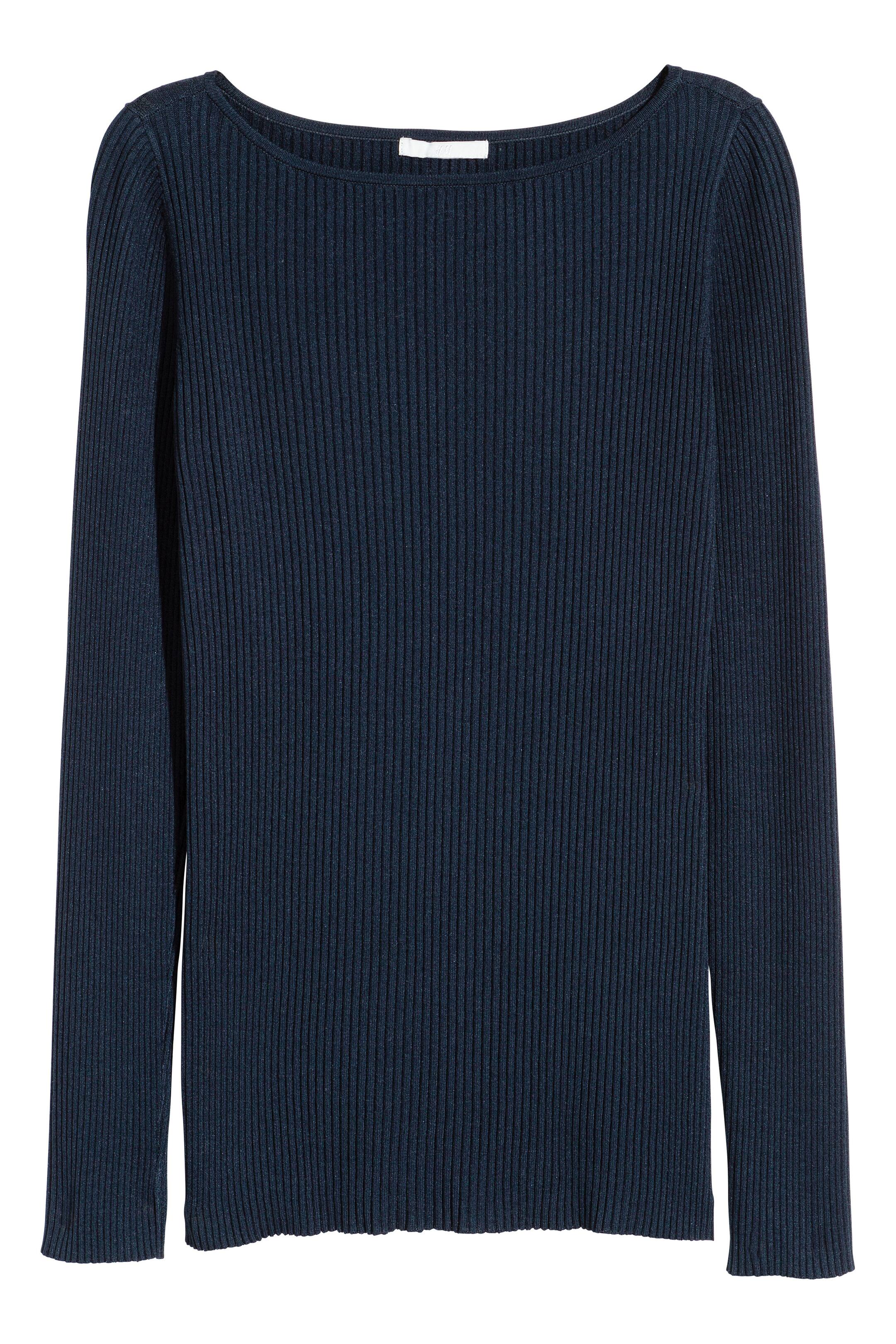 View larger image: Fitted jumper - Dark blue - Ladies | H&M GB 1