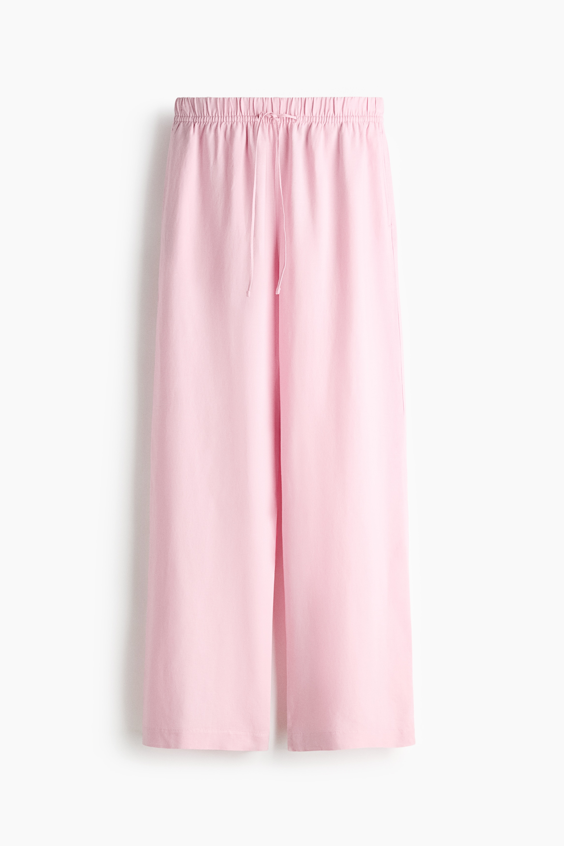 Linen-Blend Pants - Light pink/White/striped/Bright red/Light yellow