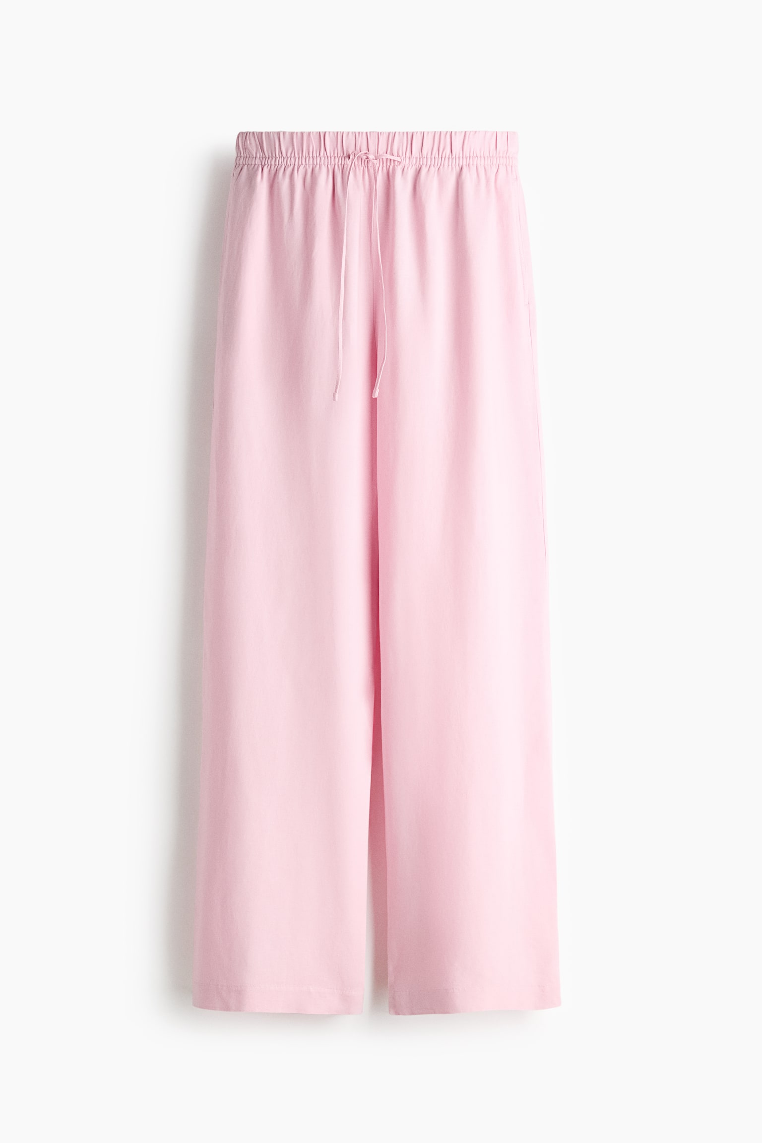 Pantalón en mezcla de lino - Rosa claro/Café/Rojo vivo/Blanco/Franjas/Azul marino/Amarillo claro - 2