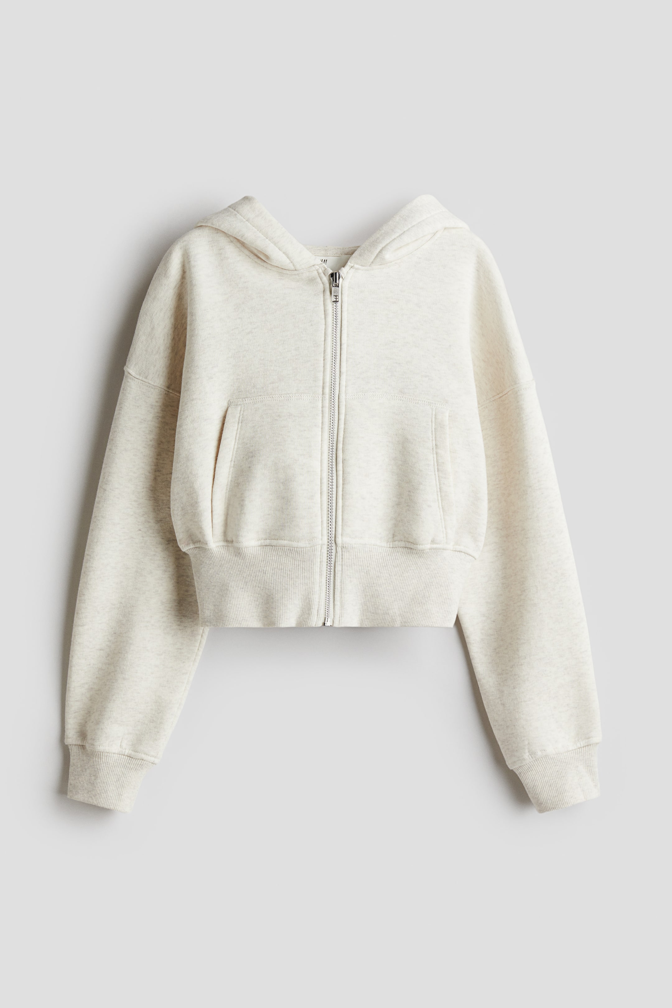 Short Hooded Sweatshirt Jacket