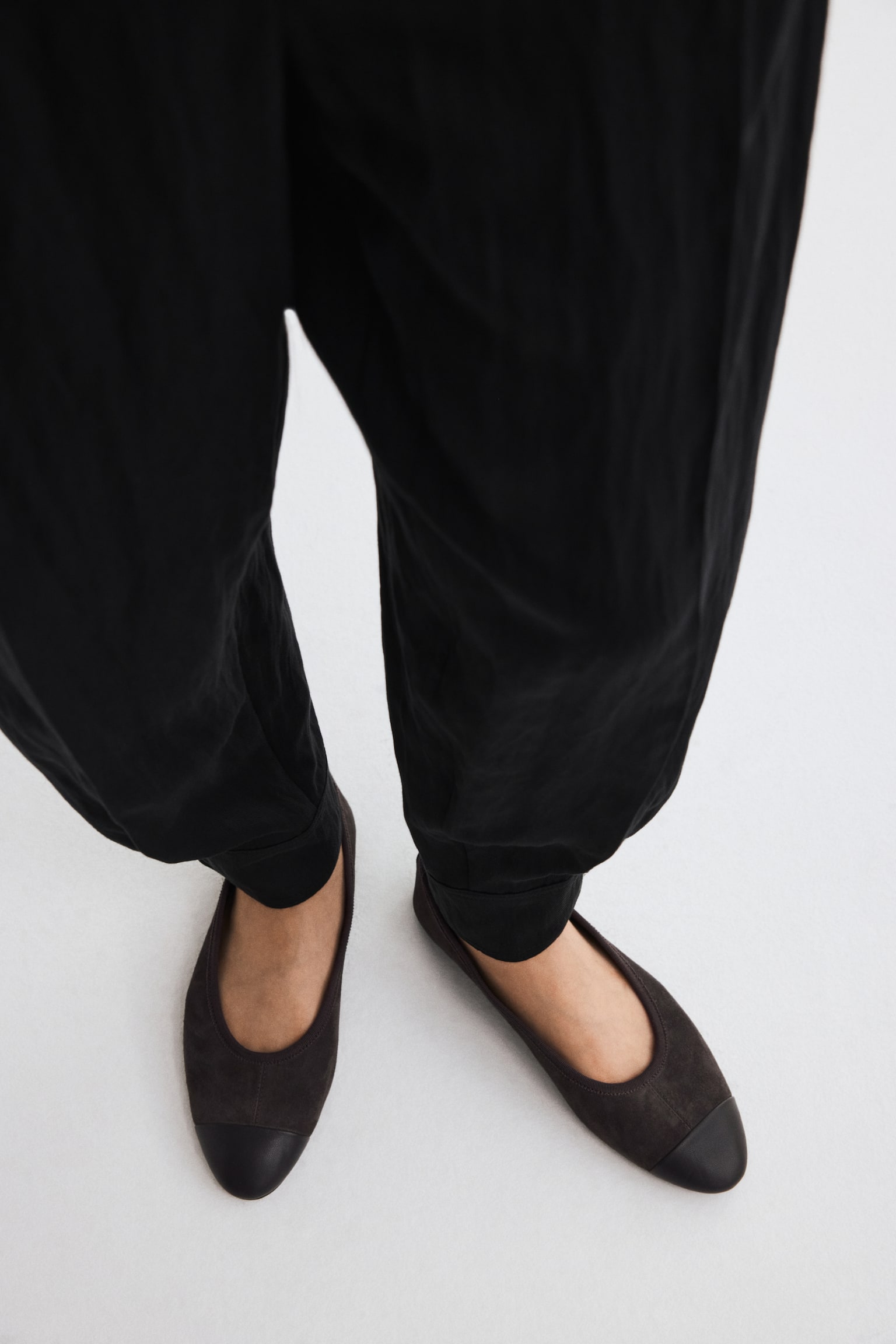 Балетки H&M Suede Flats, цвет: Тёмный коричневый — фото 3