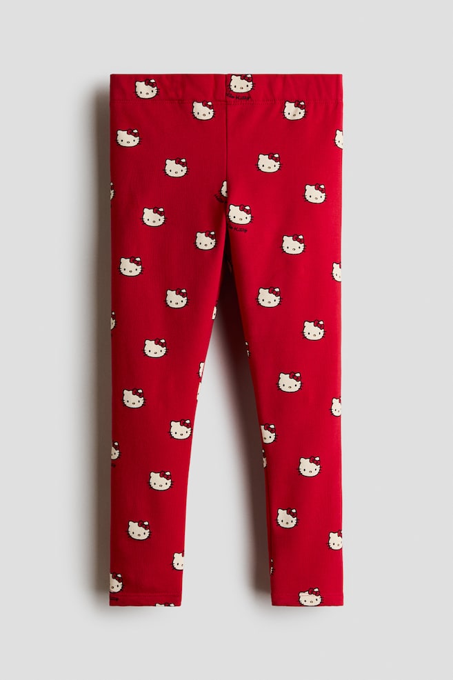 Jersey Leggings - Red/Hello Kitty - 1
