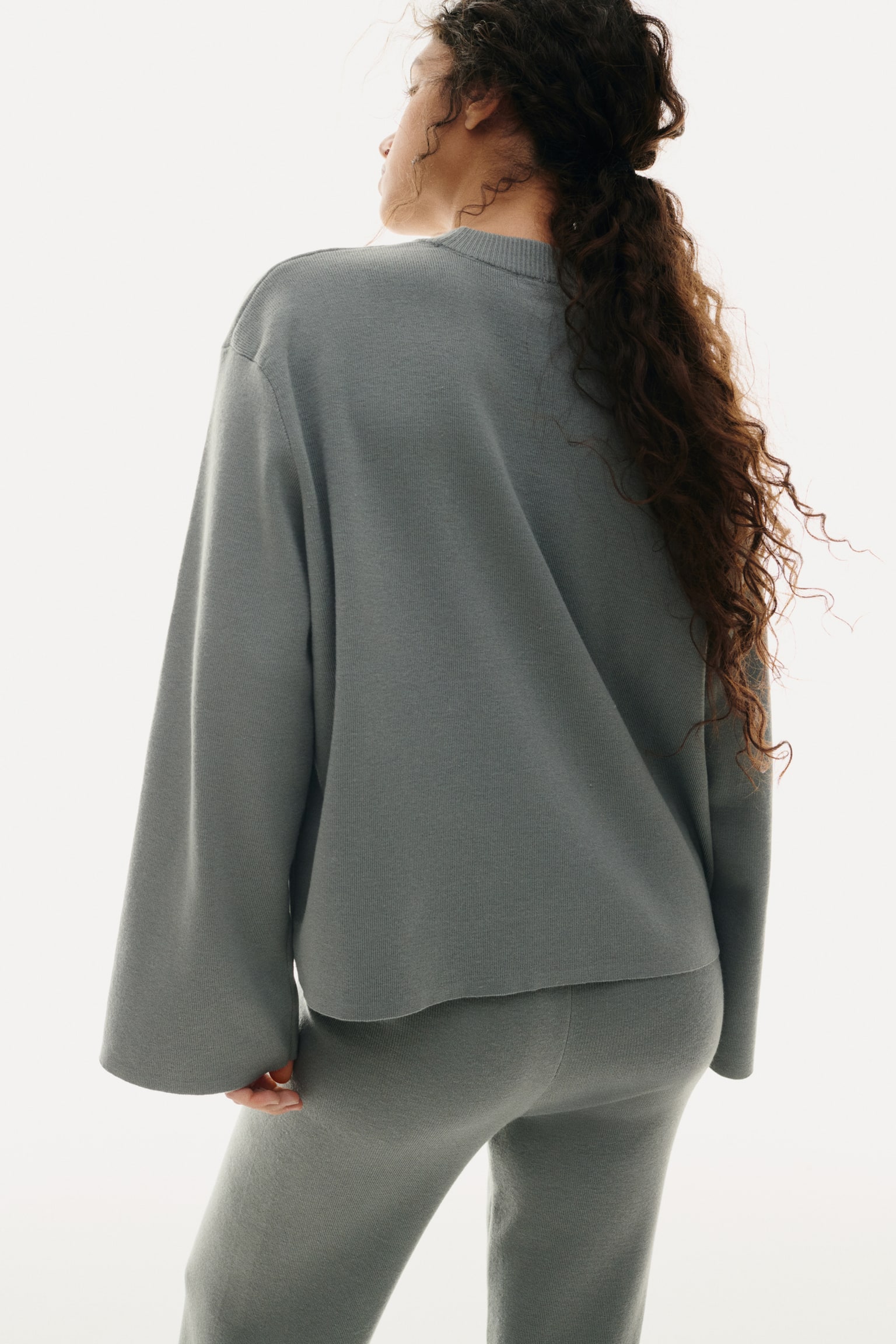 Oversized Pullover - Dark dusty green/Marineblau/Dunkelgrau/Hellbeigemeliert/Graumeliert/Weinrot/Schwarz - 3
