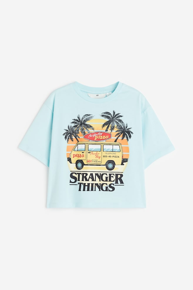 Oversized printed T-shirt - Light blue/Stranger Things/Black/Stranger Things/Purple/Stranger Things/White/Wednesday/dc/dc - 1