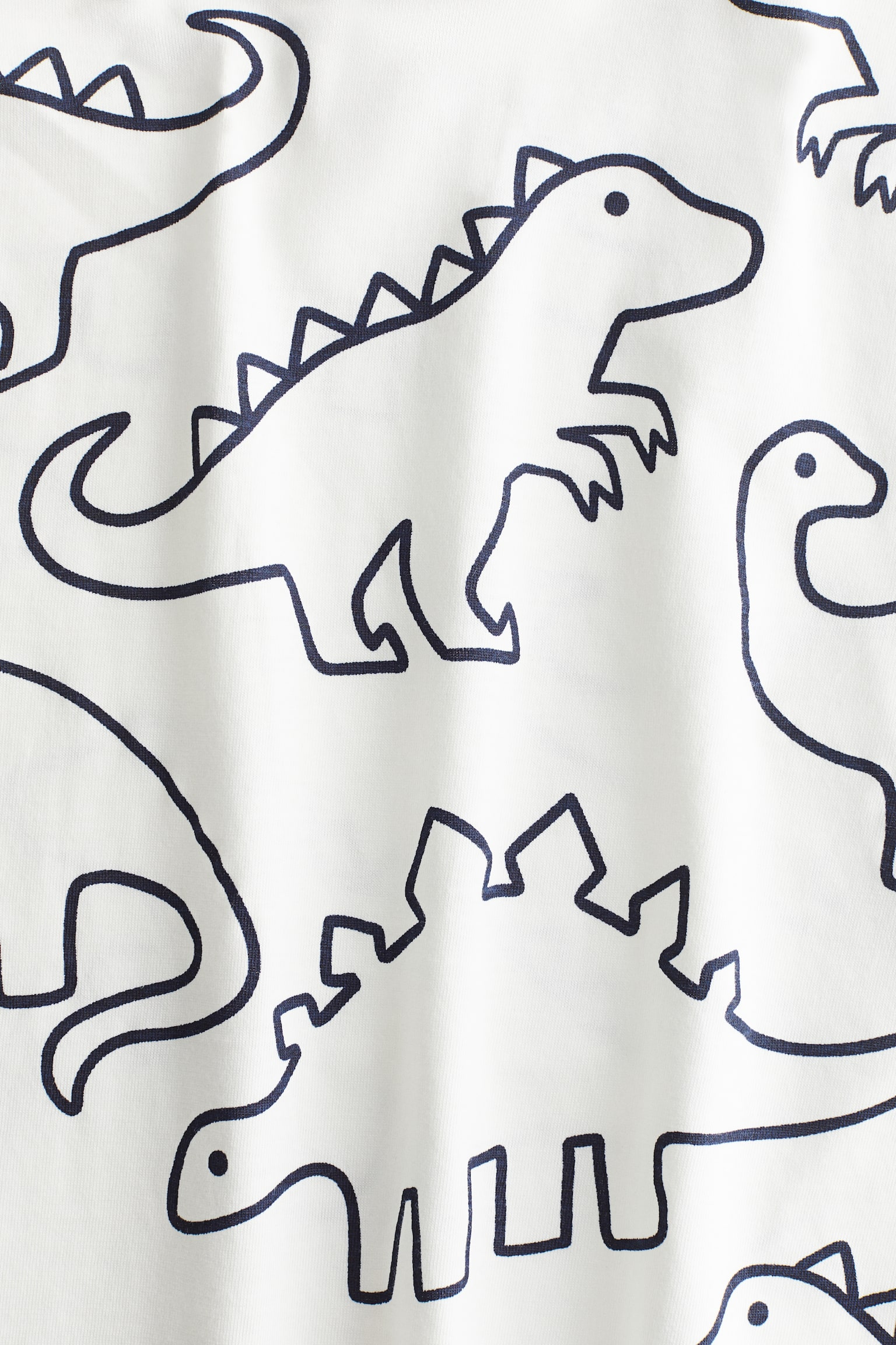 Loose-fit printed T-shirt - Màu trắng/Khủng long/Màu xanh lá/Hổ - 2
