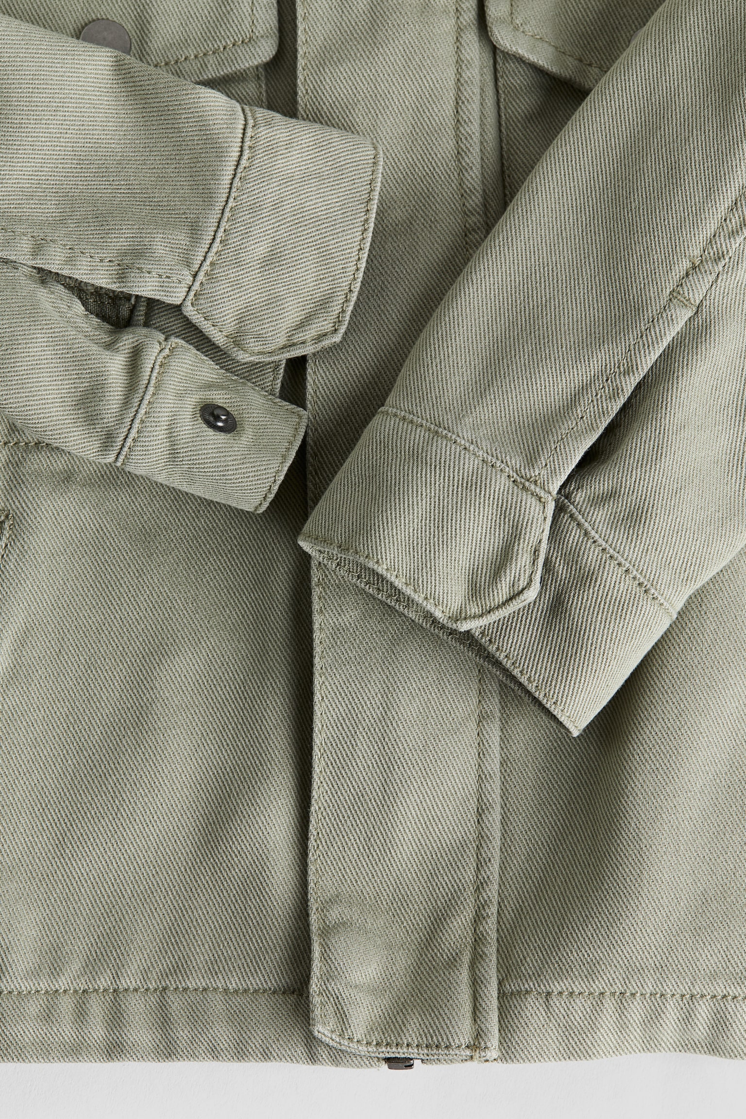 Cotton Twill Utility Jacket - Khaki green - 2